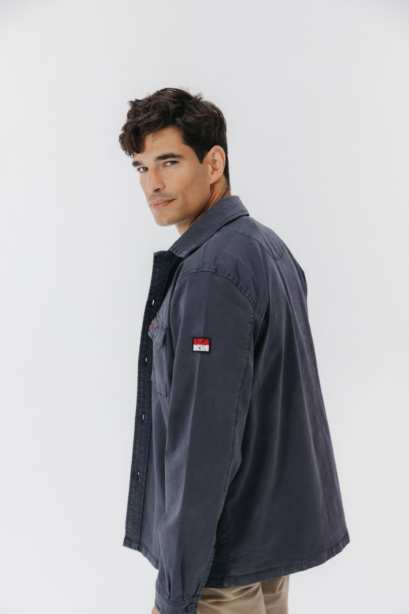 elPulpo Sobrecamisa Heritage de dois bolsos Azul