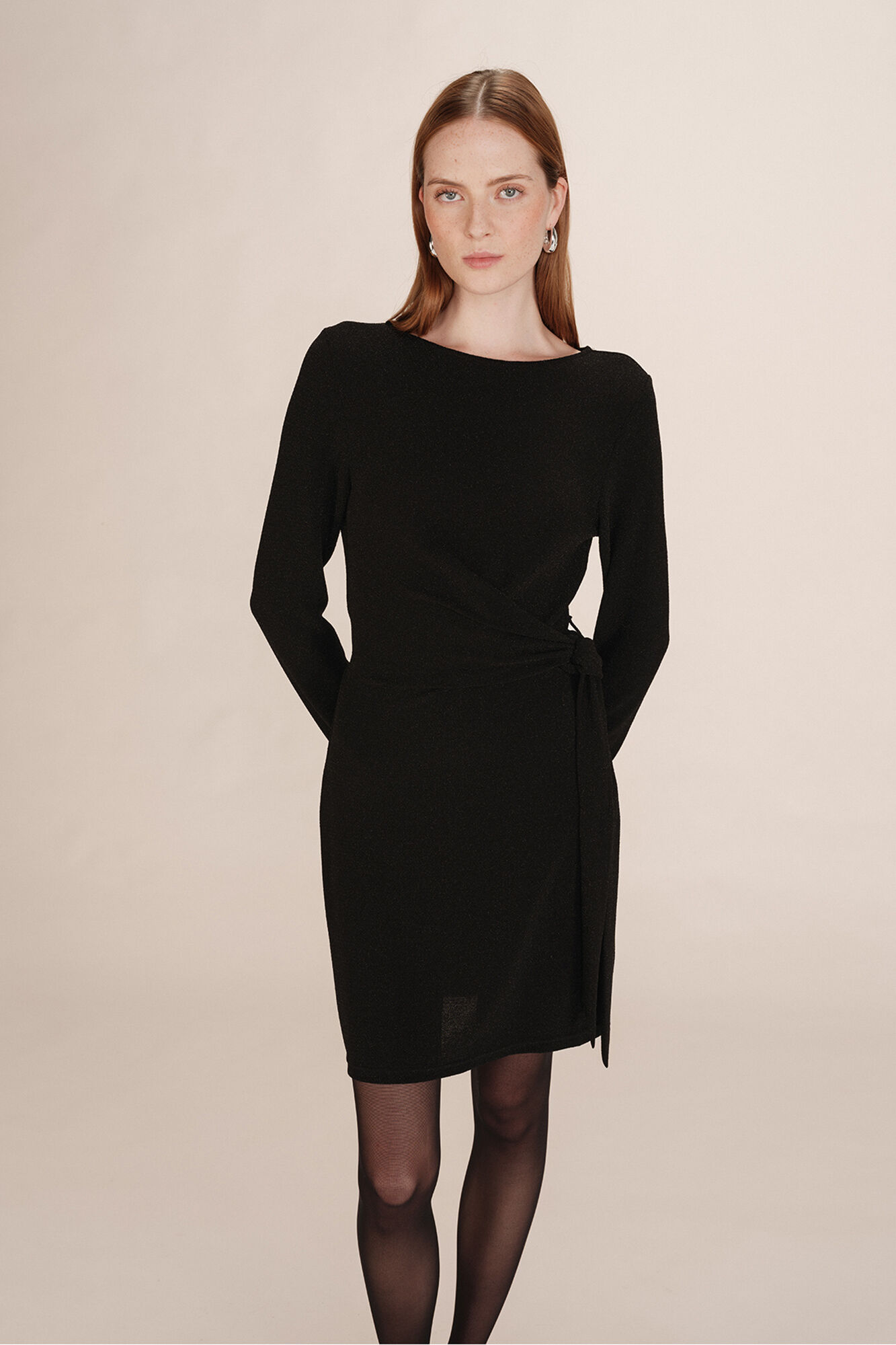Grace & Mila Vestido curto de lurex  Preto