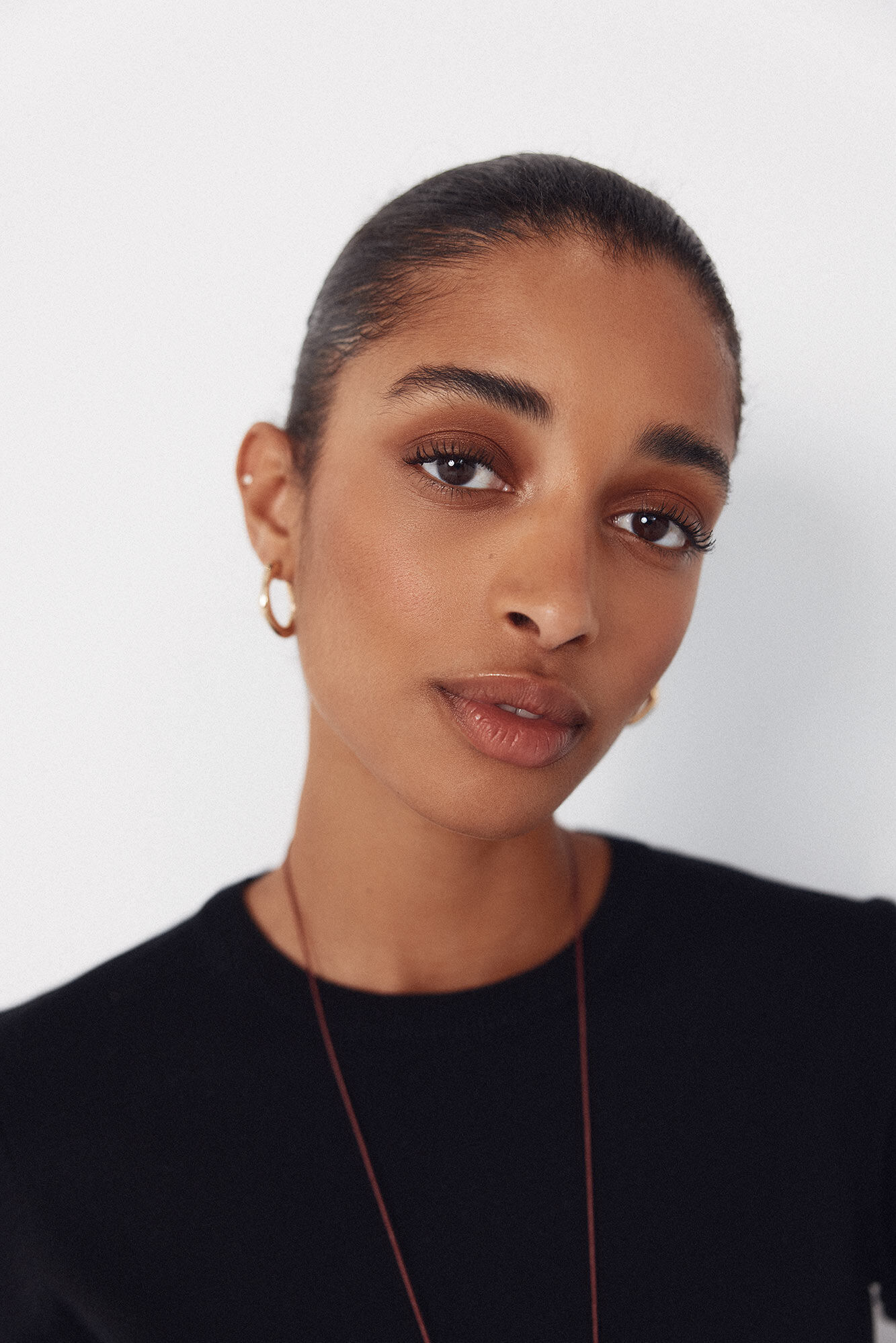 Cortefiel Striped jersey-knit jumper Black