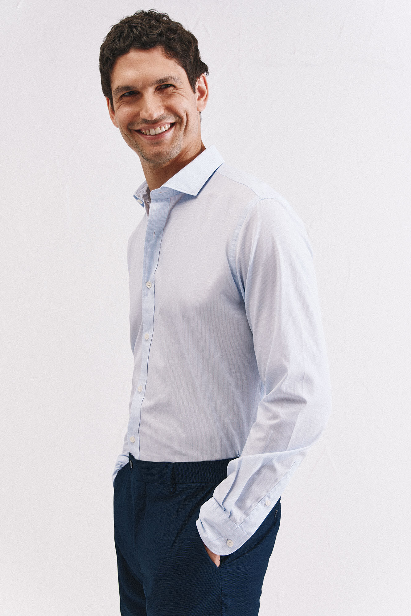 Cortefiel Striped cotton shirt