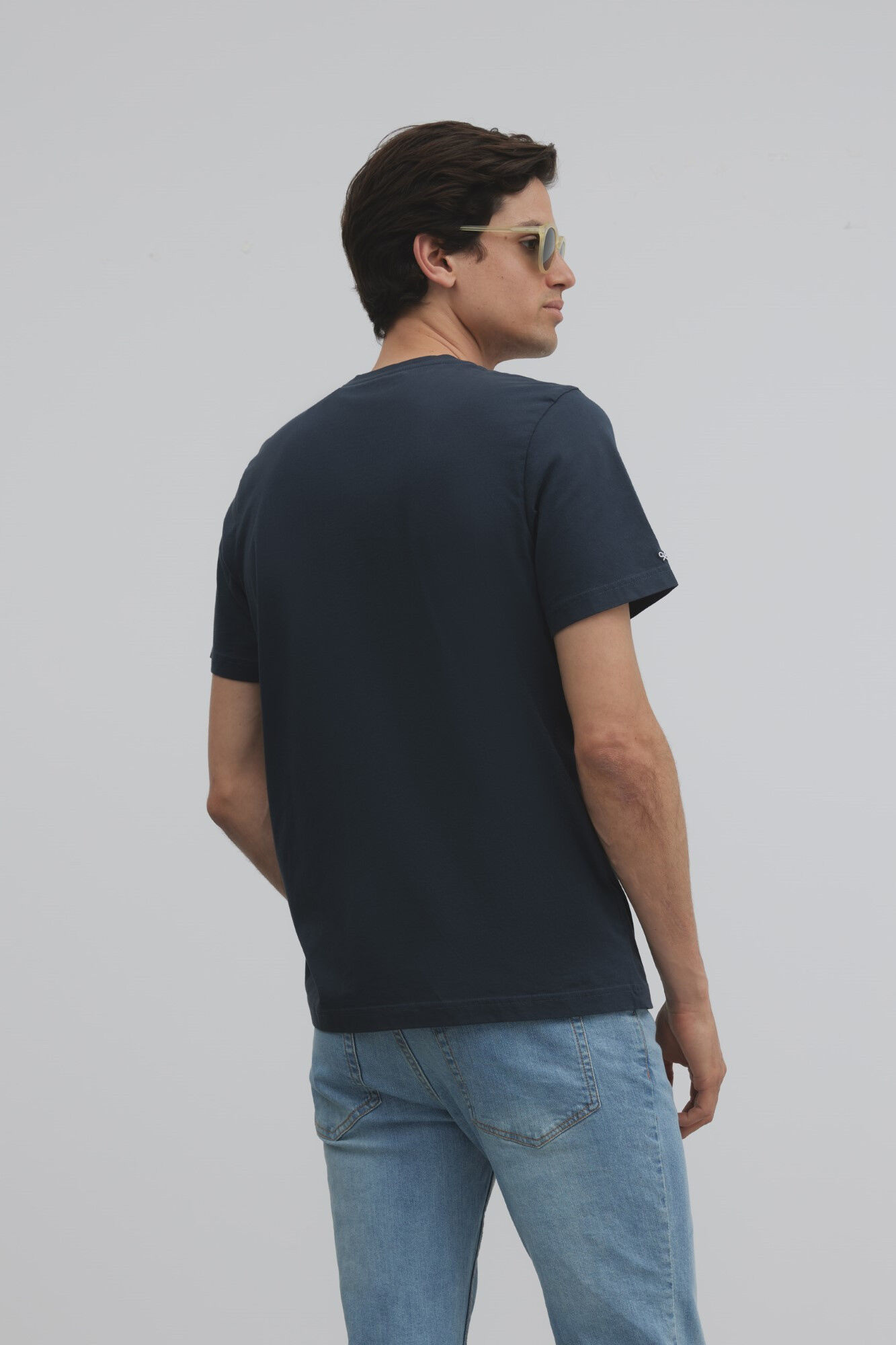 Silbon Classic T-shirt with ethnic pocket Navy