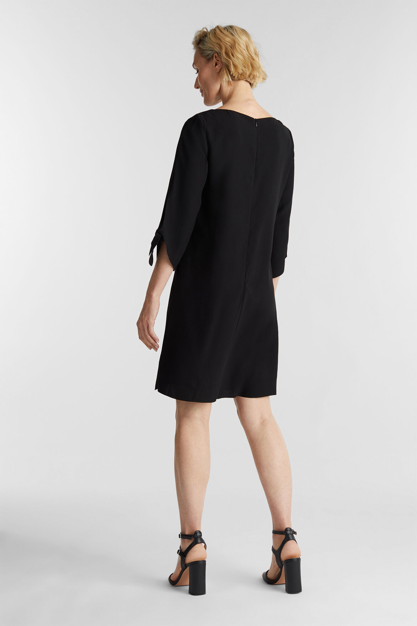 Esprit Loose fit crepe dress Black