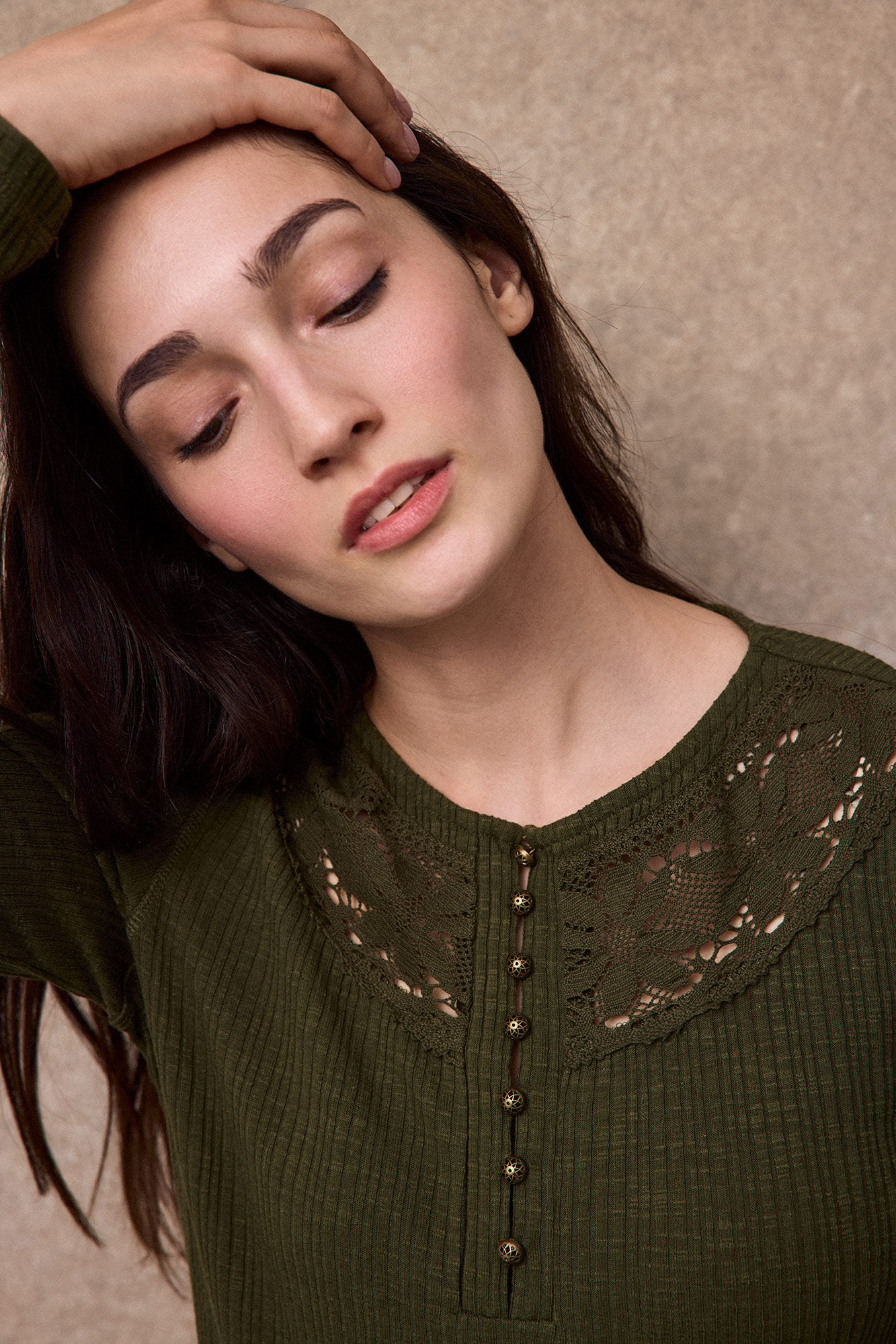 Slowlove Top escote blonda