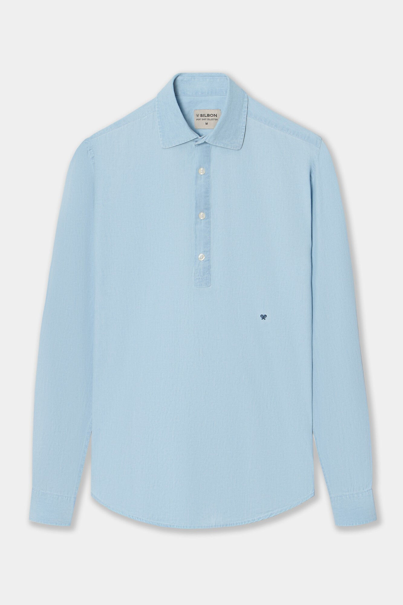 Silbon Sport denim t-shirt Blue