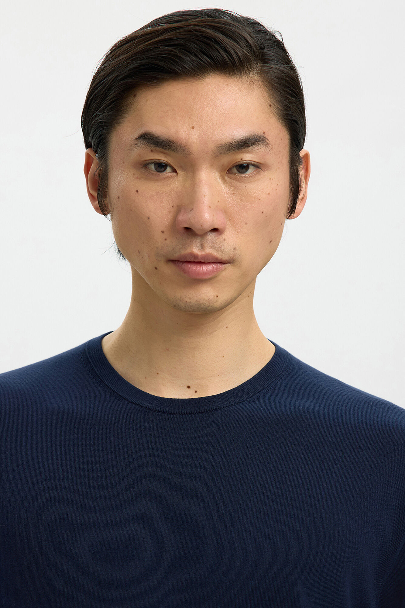 Selected Camiseta manga corta de hombre punto lisa