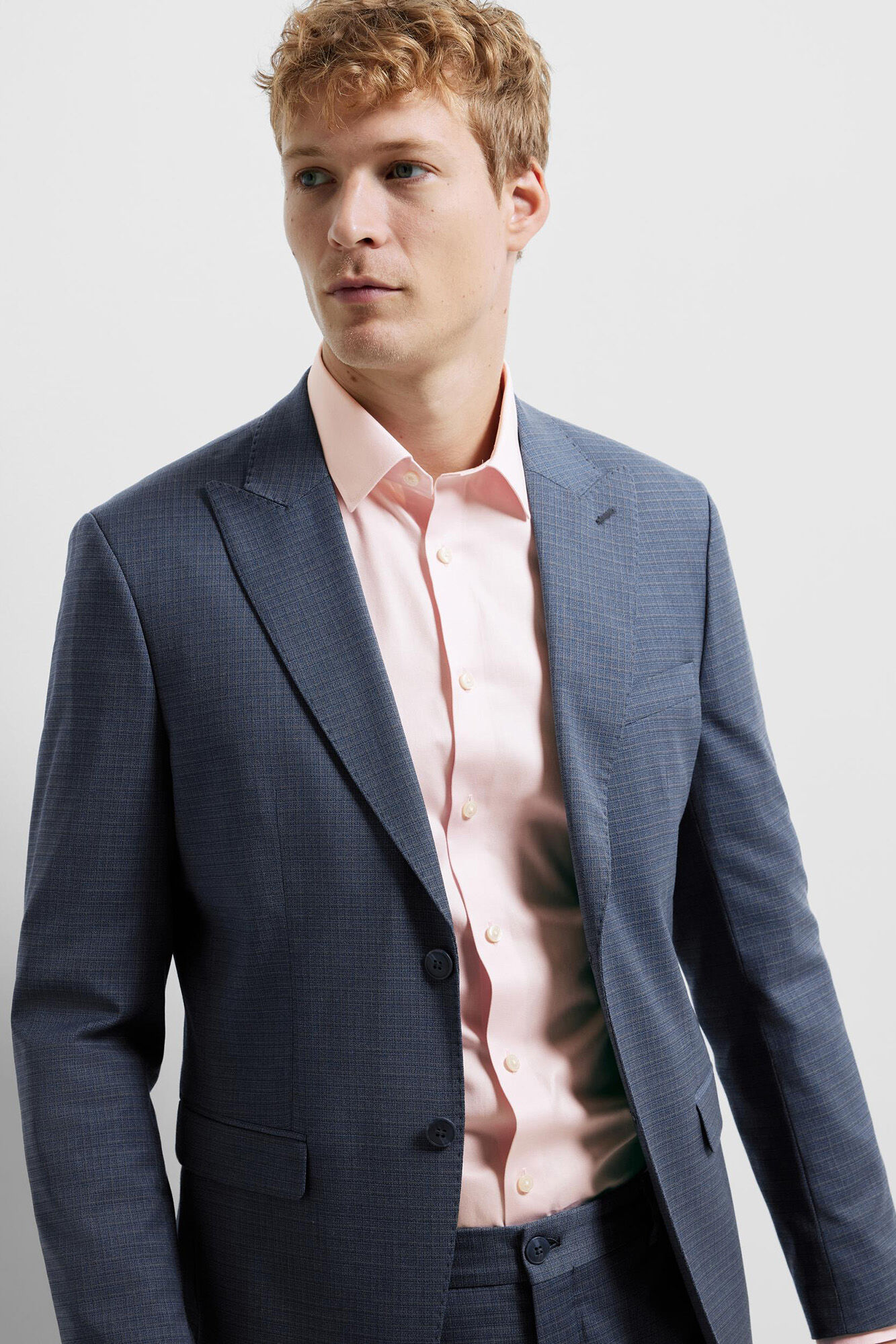 Selected Camisa de manga comprida elegante 100% algod&atilde;o Roxo