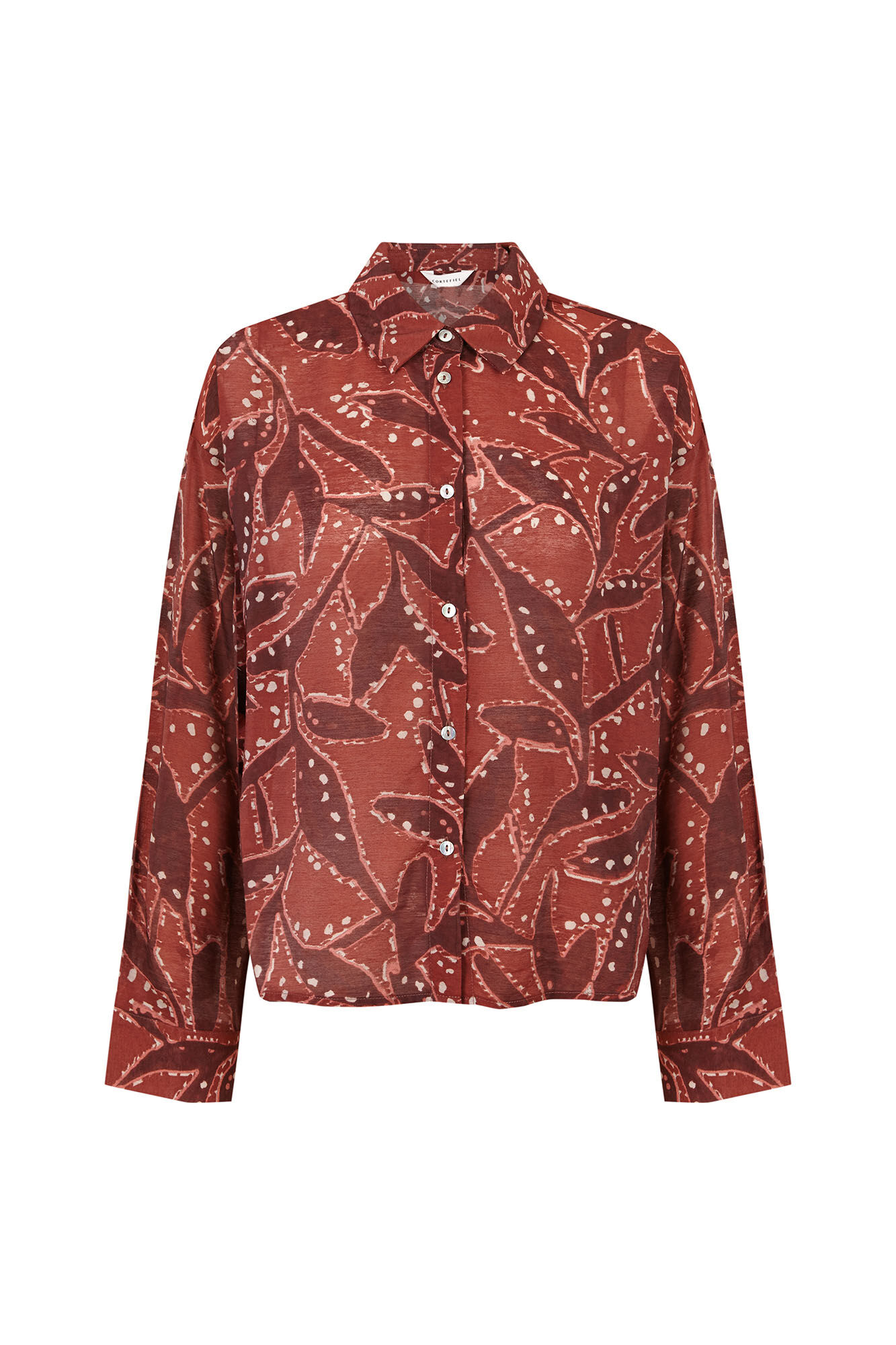 Cortefiel Printed shirt Printed brown