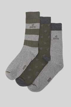 Cortefiel Gift box 3 socks  Grey