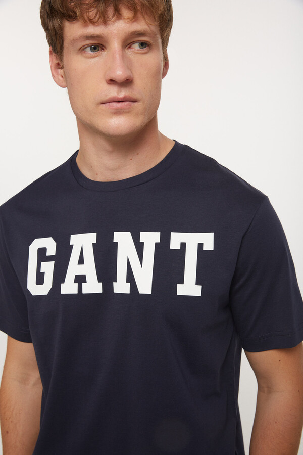 Cortefiel Camiseta con motivo GANT Azul oscuro