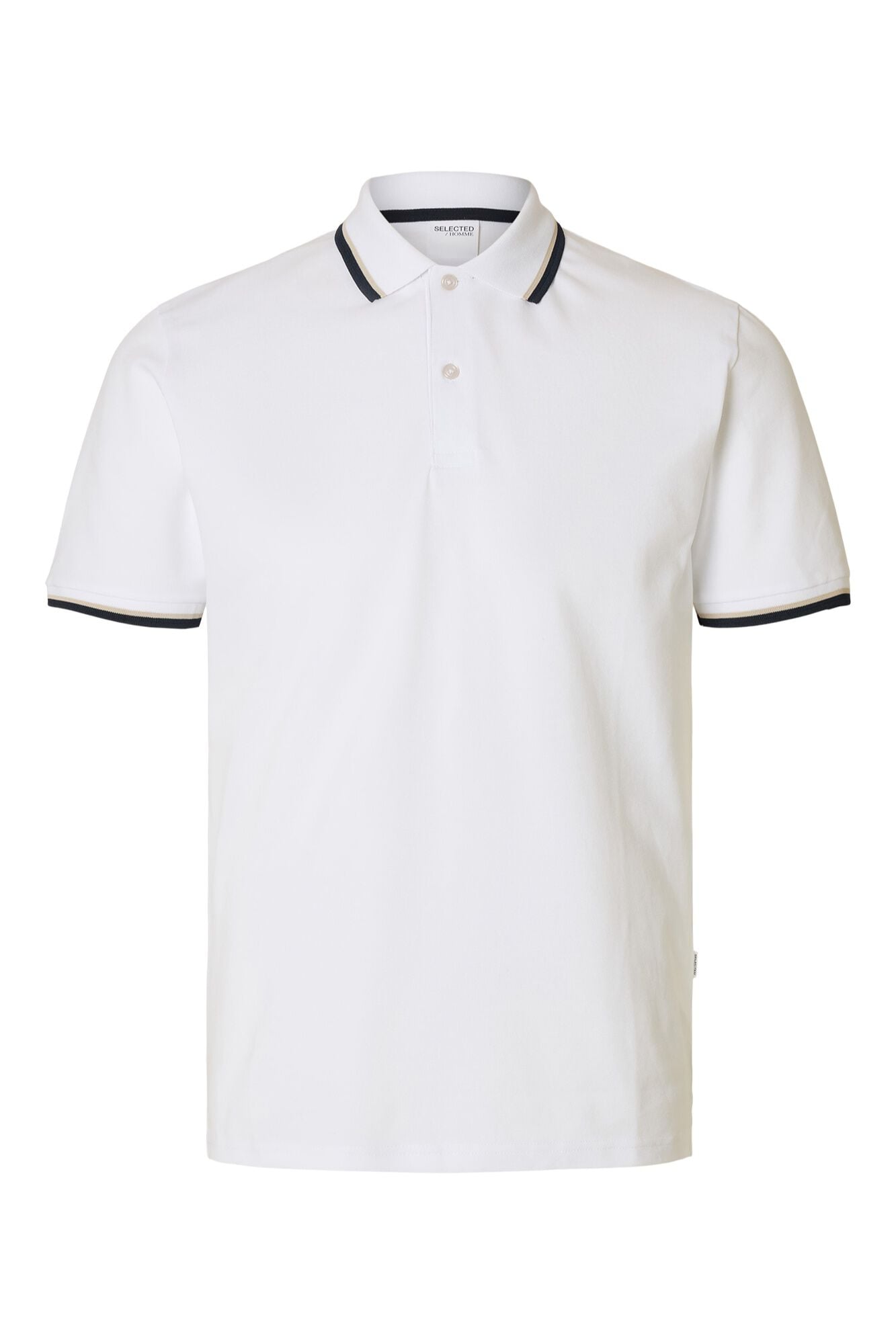 Selected Piqu&eacute; short sleeve polo shirt Multicolour
