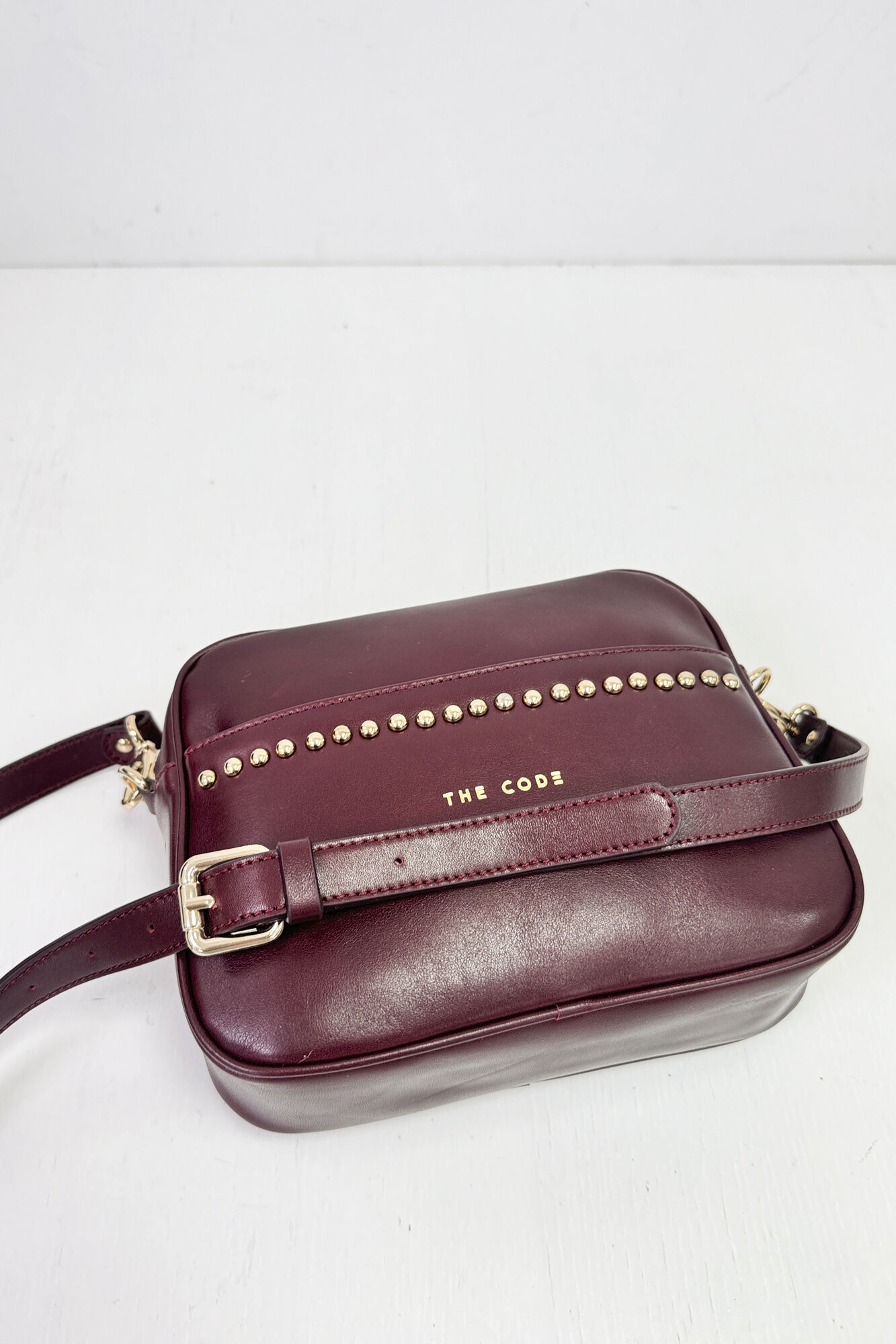 The Code Rock burgundy leather shoulder bag Maroon