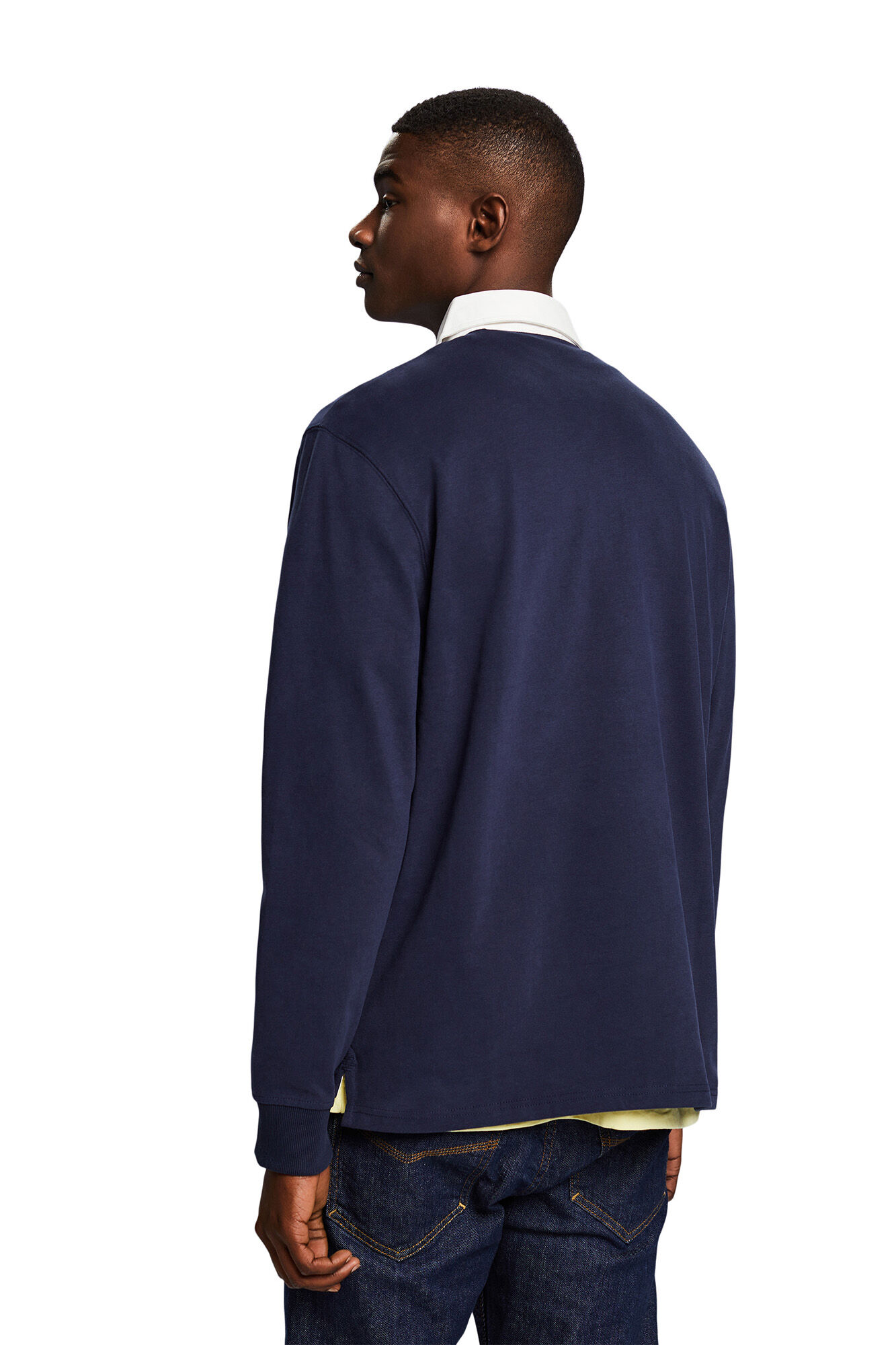 Esprit Polo manga larga algod&oacute;n Azul marino