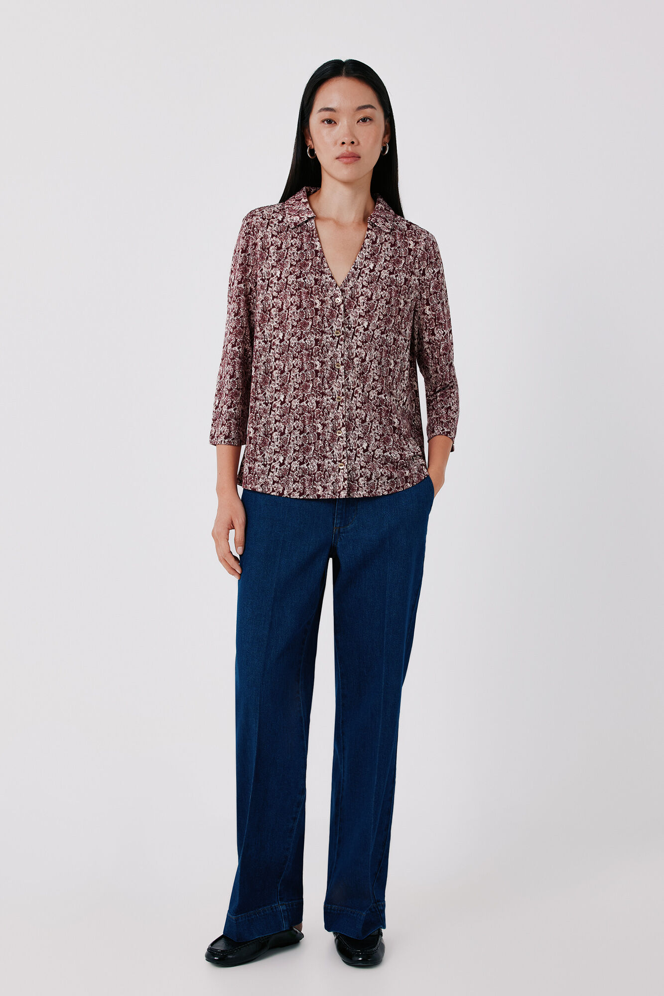 Cortefiel Camisa el&aacute;stica botones