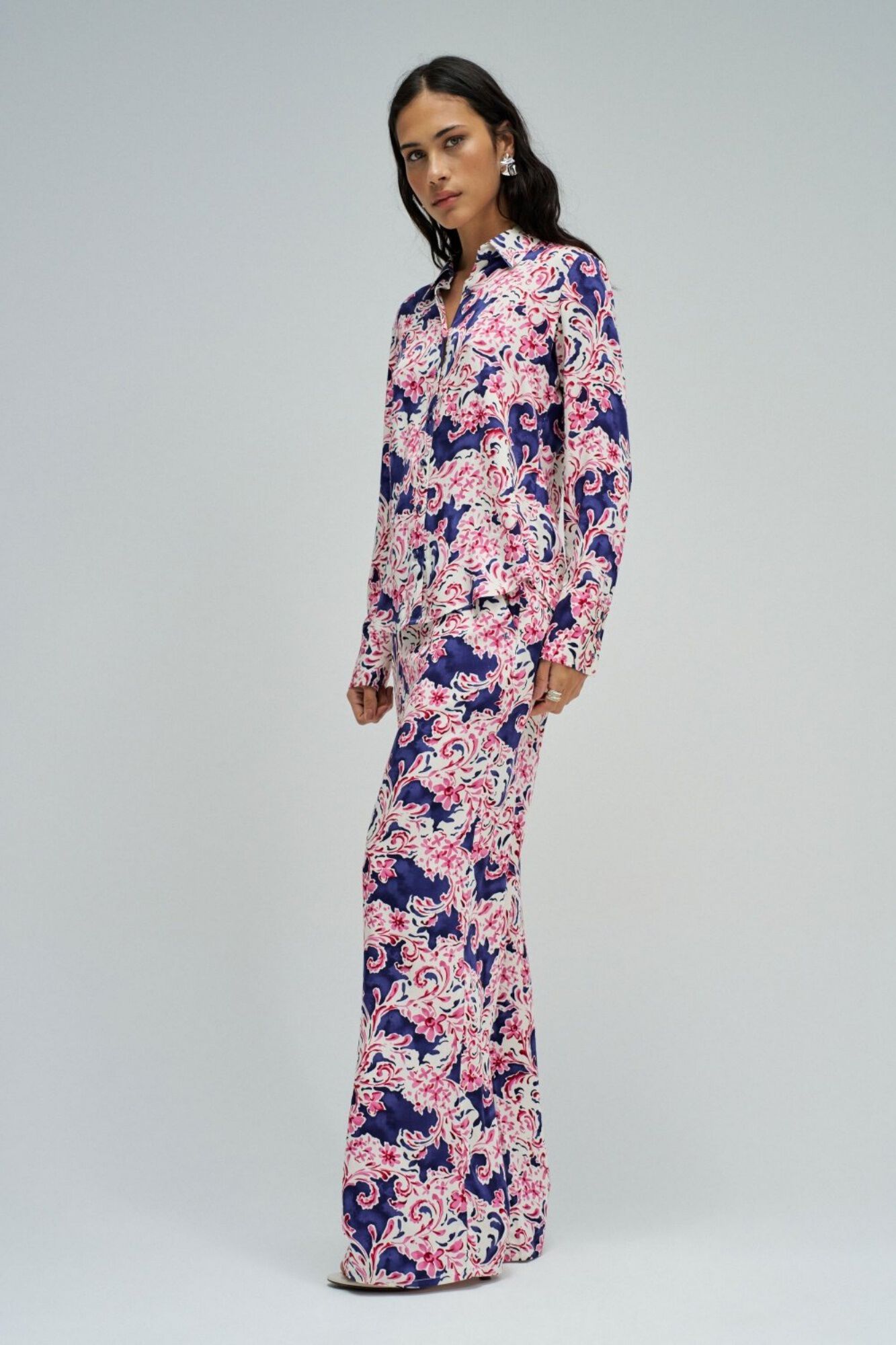 Salsa Jeans Satin-finish printed shirt Multicolour