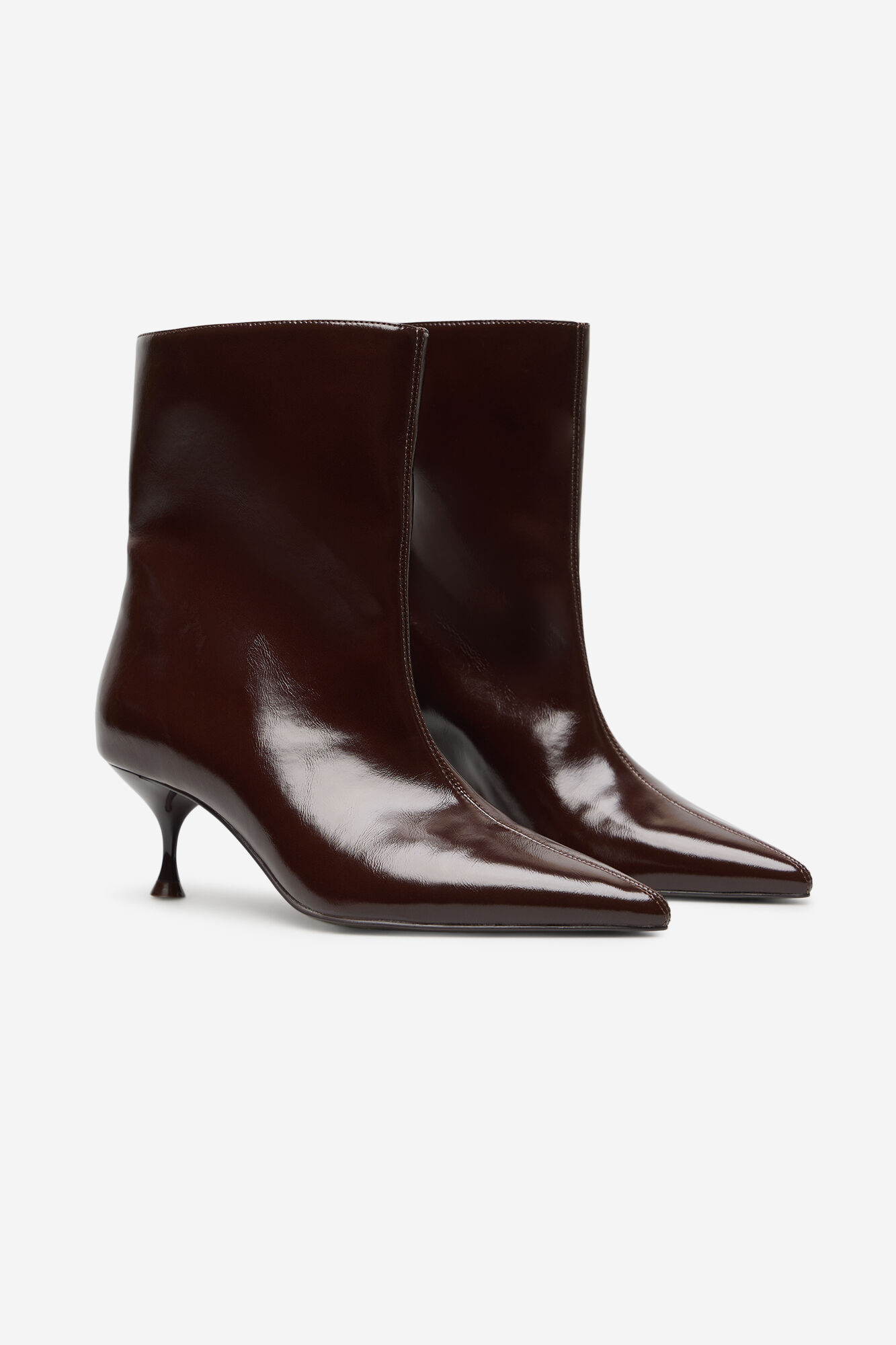 Cortefiel Kitten heel bootie Maroon