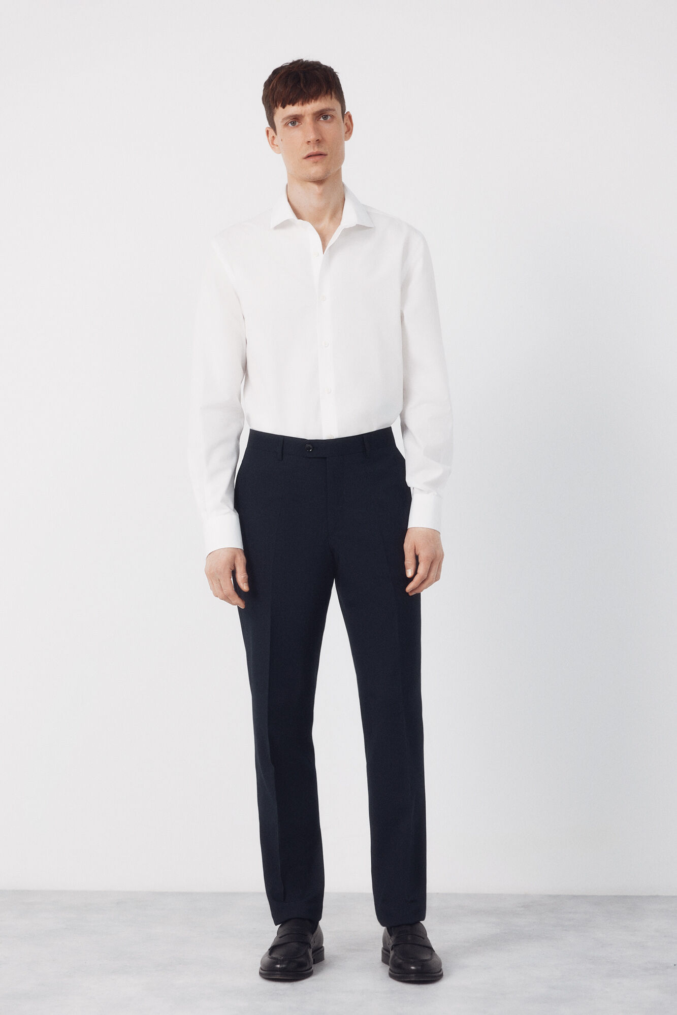 Cortefiel Dynamic blue structured trousers