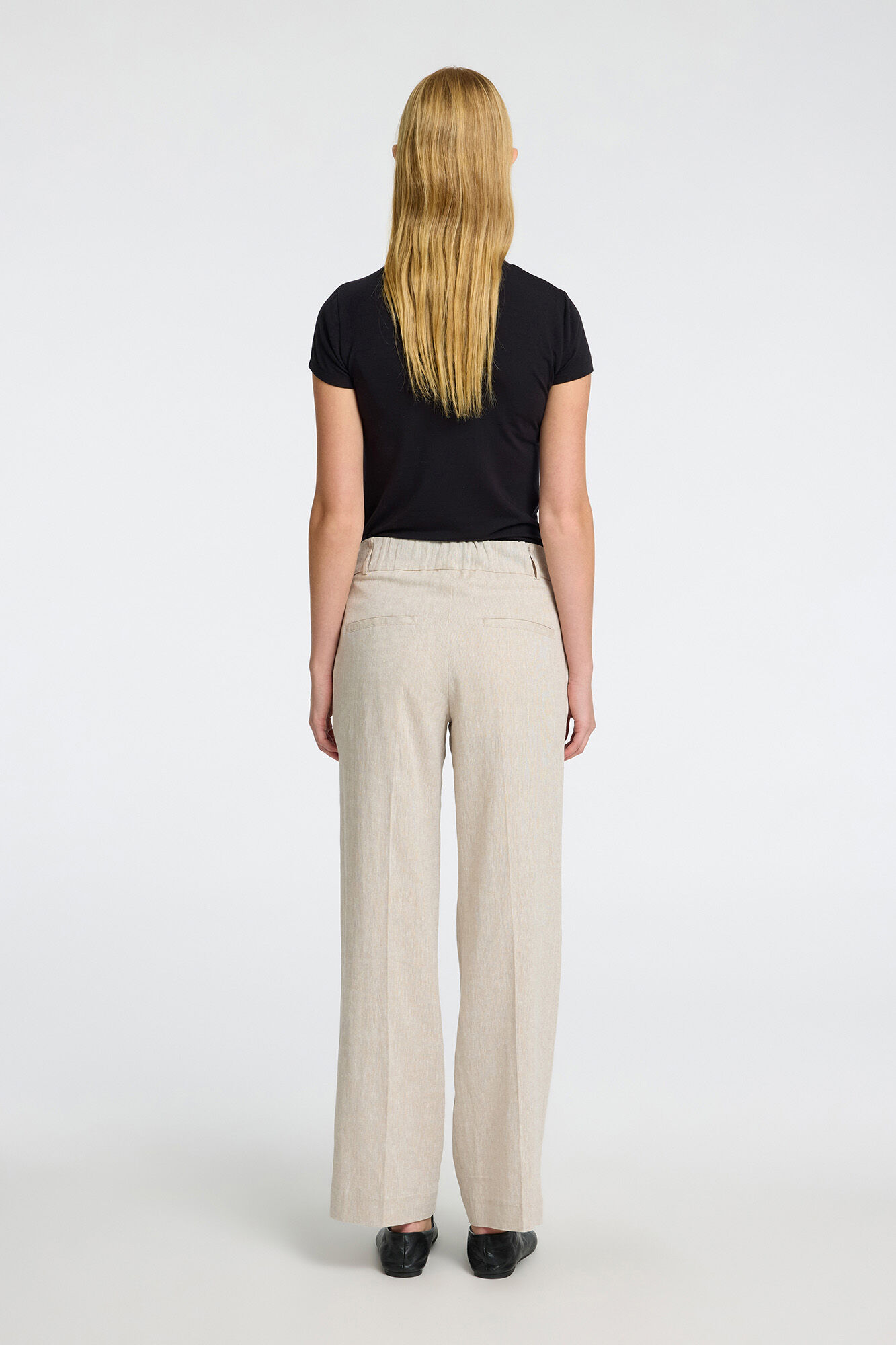 Selected Femme Pantal&oacute;n de lino Wide Leg Marr&oacute;n