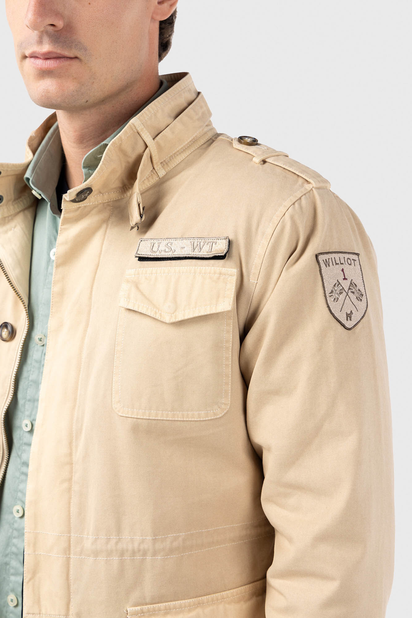 Williot Jaqueta saariana com manchas Tostado