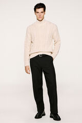 Selected Camisola estruturada 100% algodão orgânico  Tostado