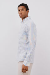 Cortefiel Flame striped shirt Blue