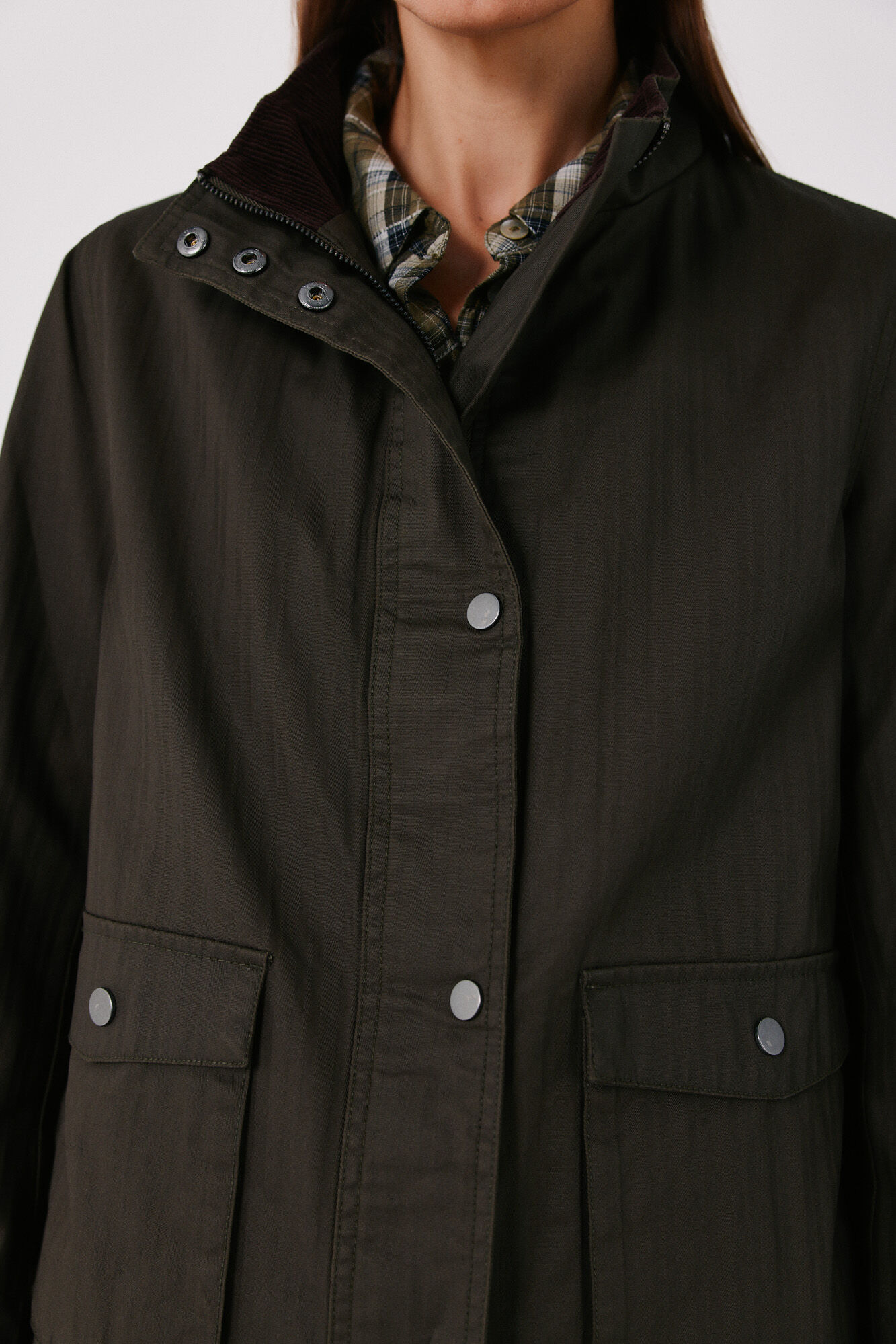 Cortefiel Short waxed parka