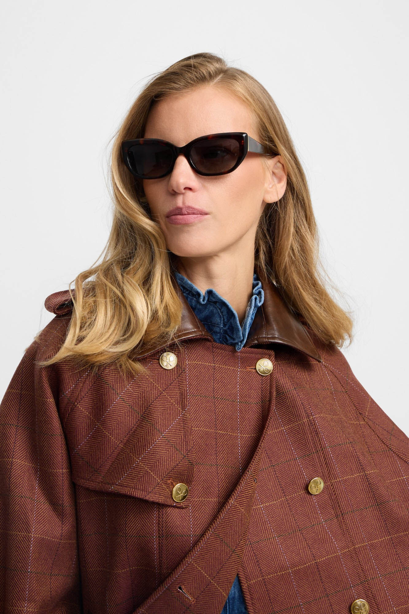 Silbon Capa detalles cuero cuadros