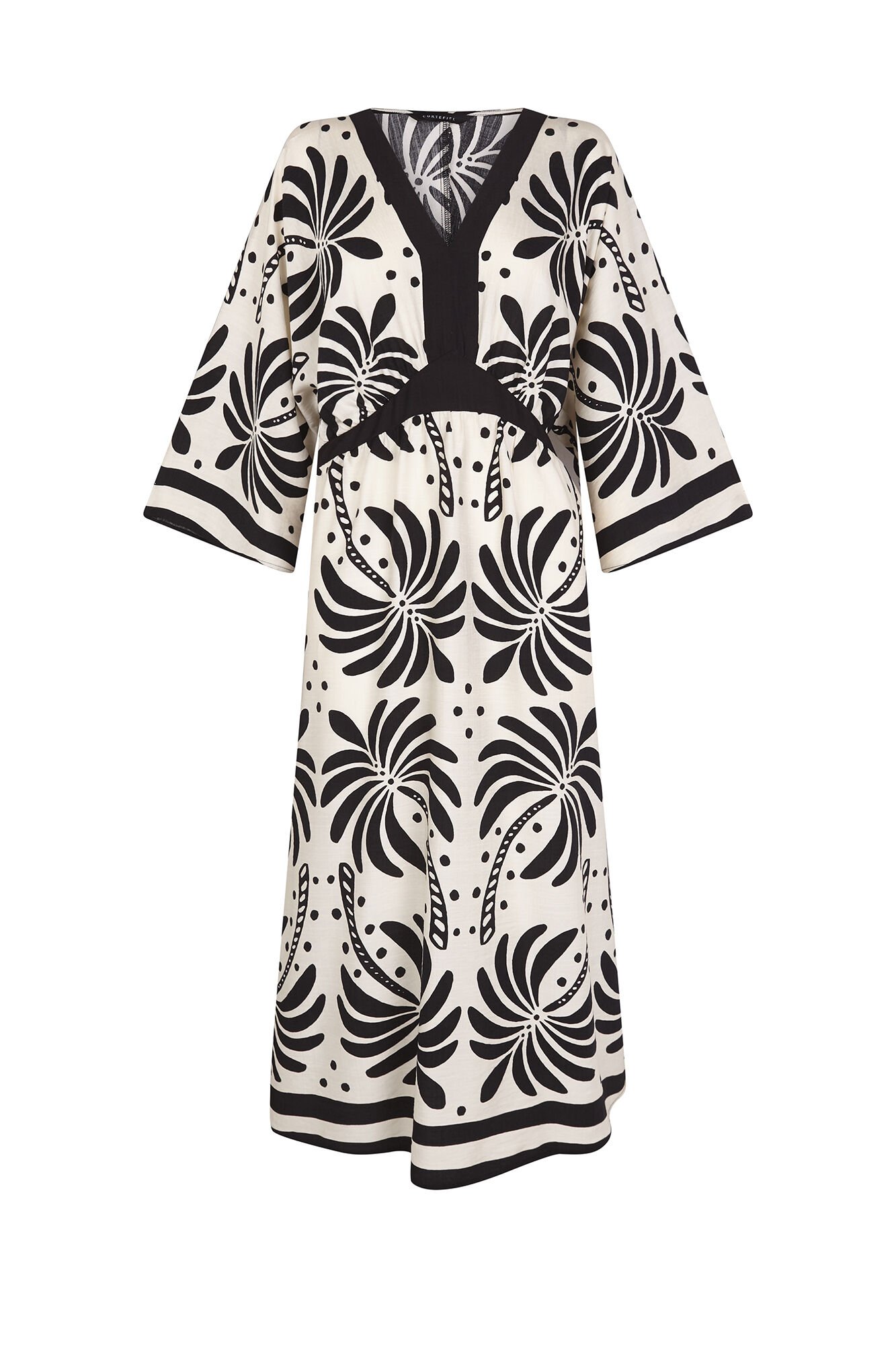 Cortefiel Long printed dress Multicolour