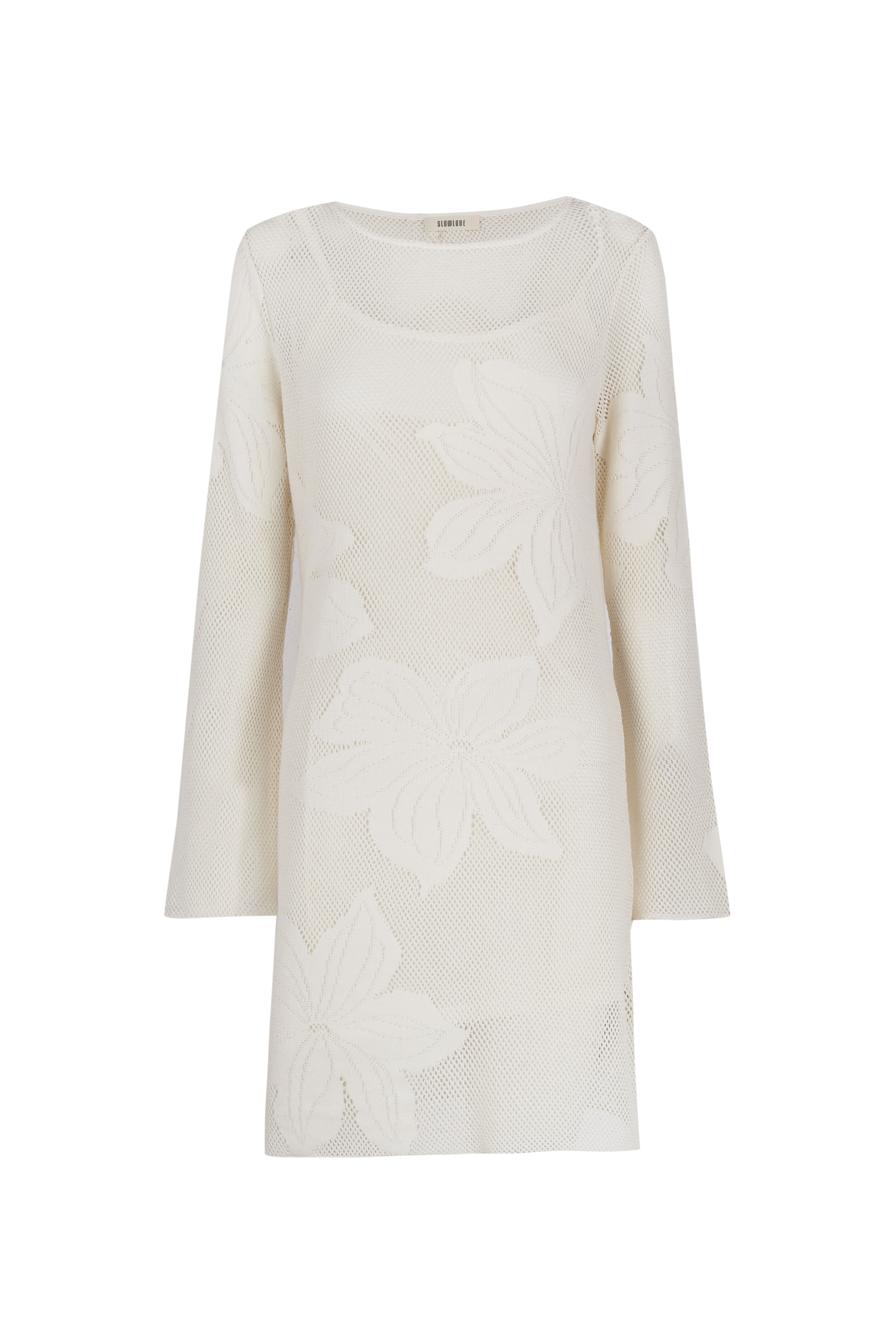 Slowlove Vestido em malha Ecru