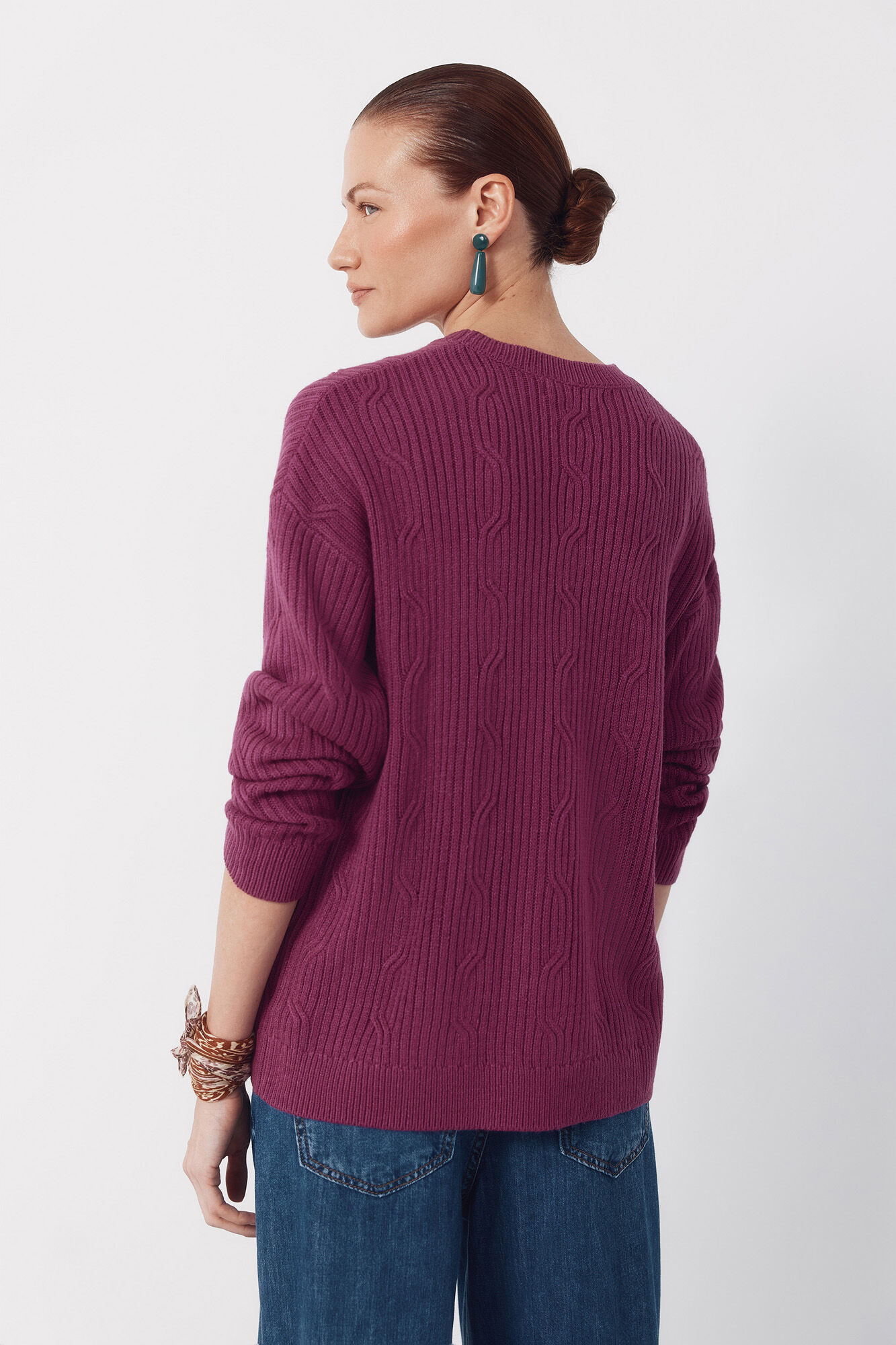 Cortefiel Soft feel jumper Purple