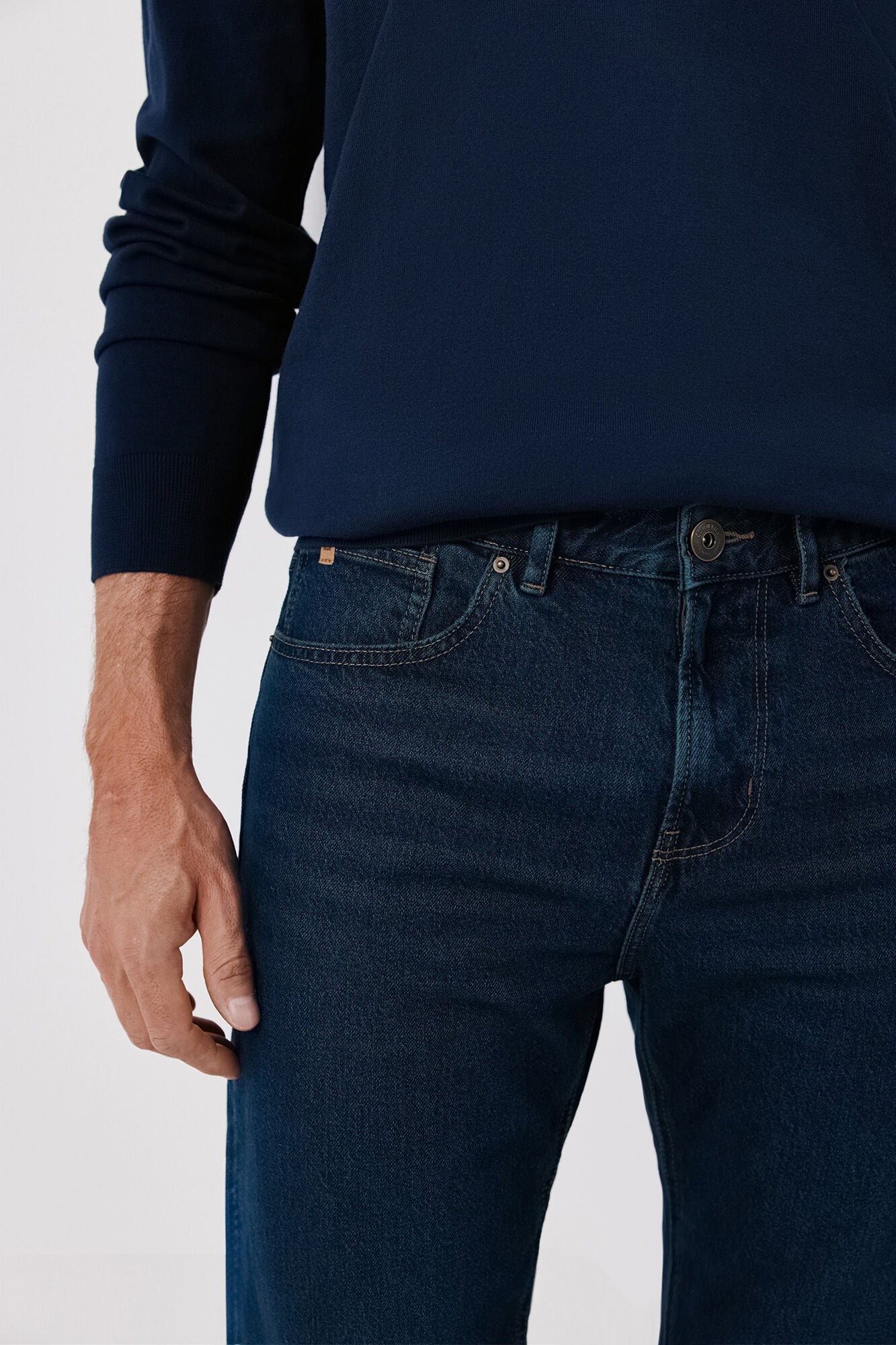 Cortefiel Regular fit jeans Navy