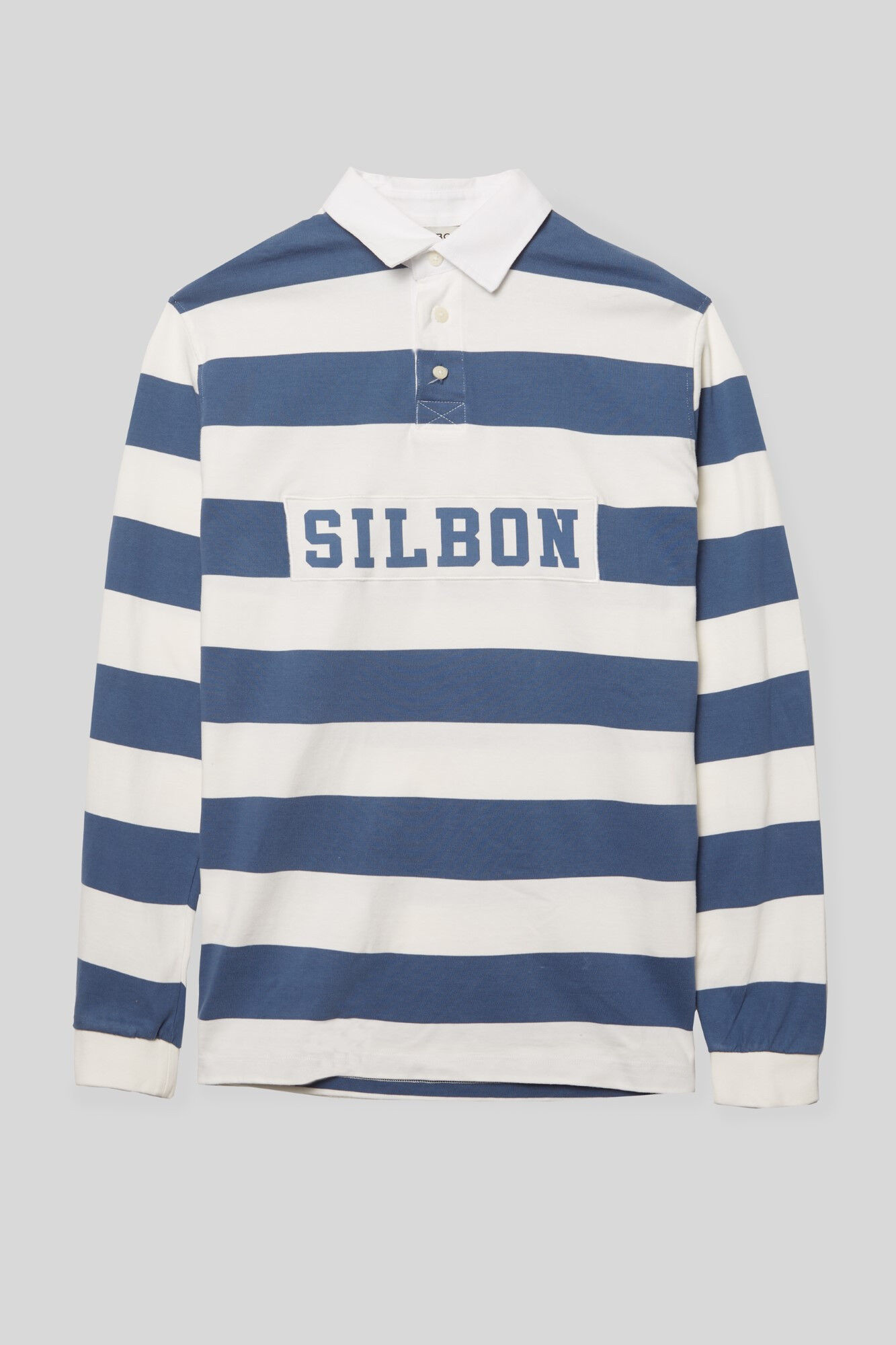 Silbon Polo manga larga rugby azul Azul