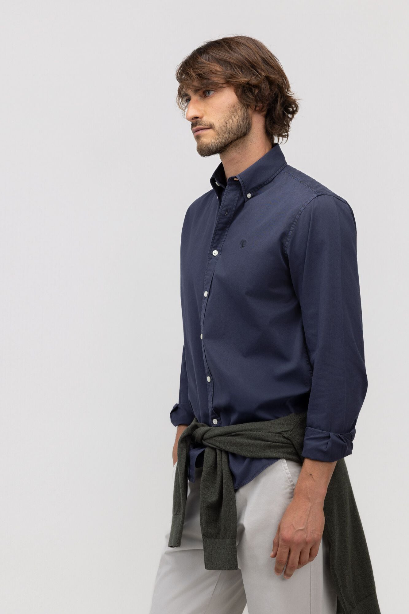 El Ganso Camisa Garment Dyed Button Down Azul