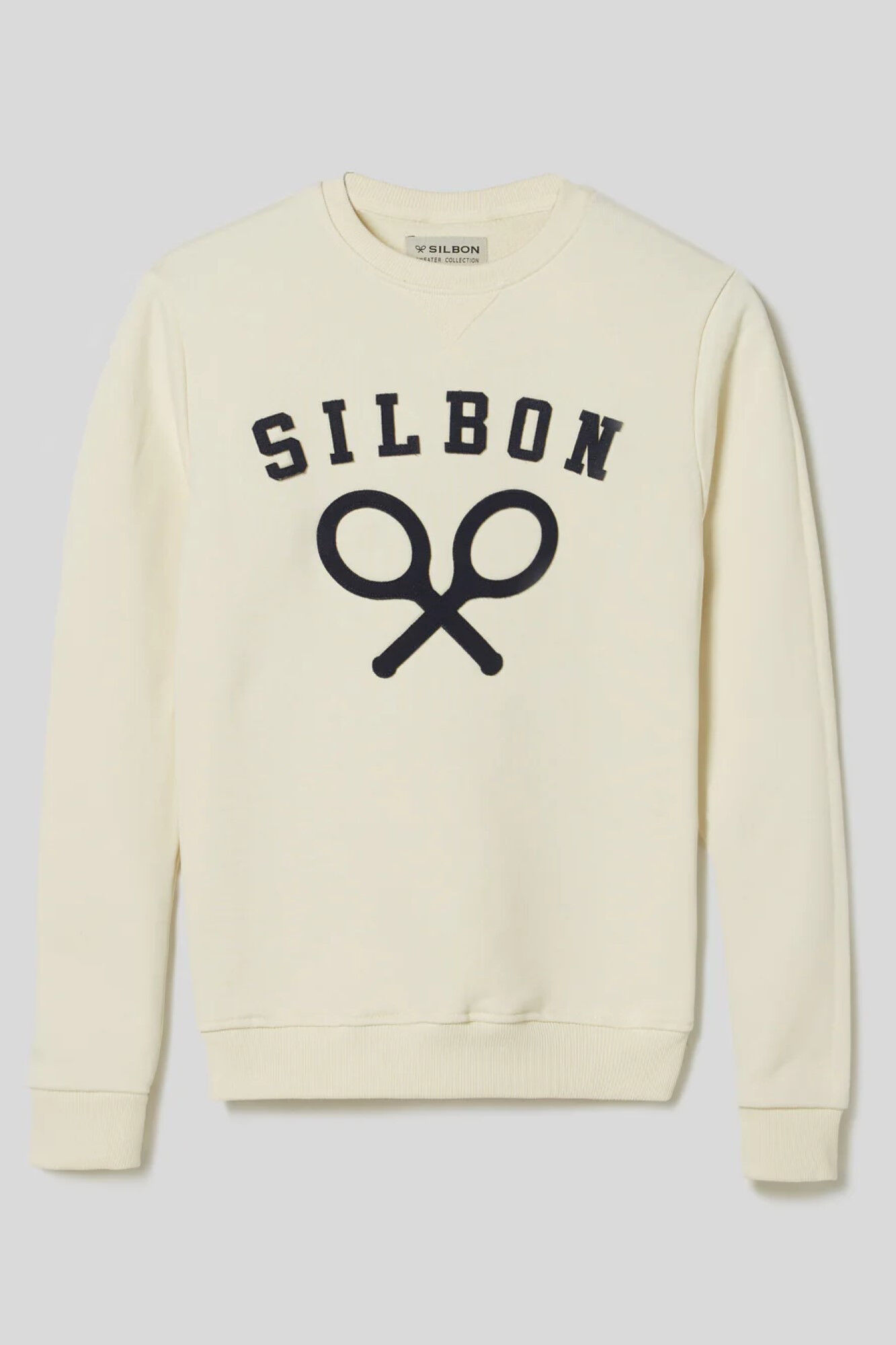 Silbon Sudadera clasica logo crema Arena