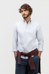 El Ganso Camisa Oxford lisa com bot&otilde;es Ecru