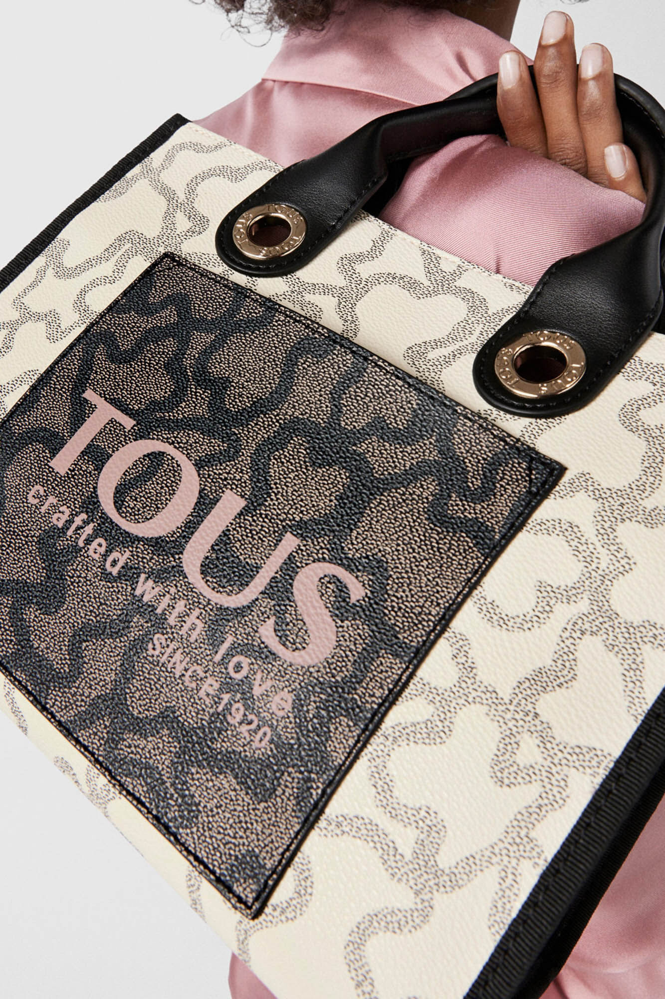 Tous Amaya Kaos Icon medium multi beige shopper bag Beige