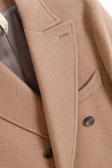 PuroEGO Sobretudo cruzado Castanho