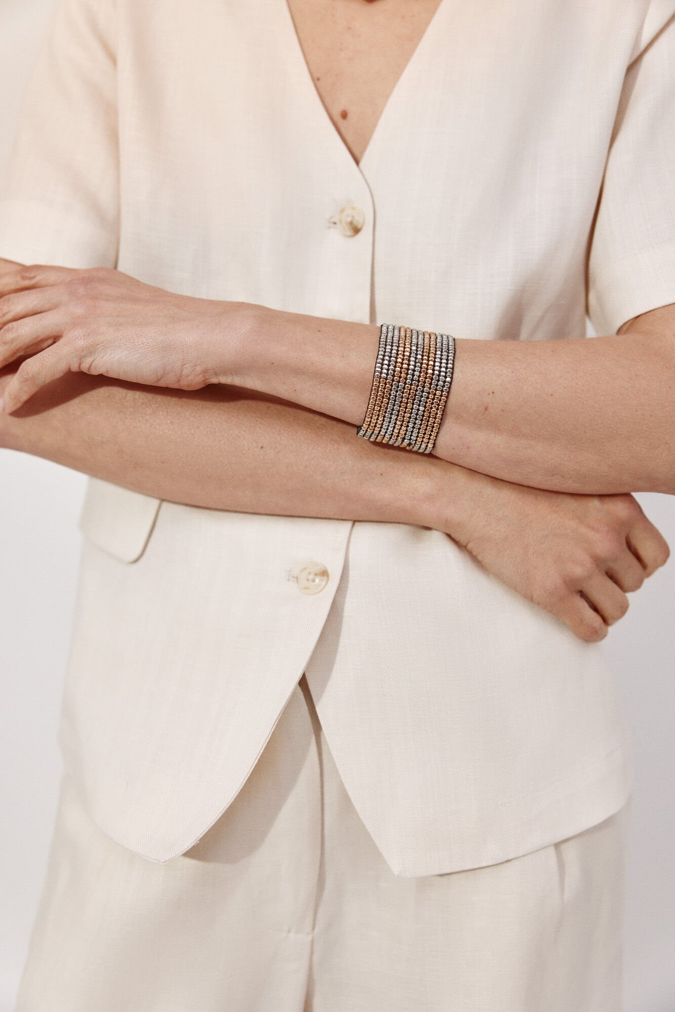 Cortefiel Two-tone beaded bracelet