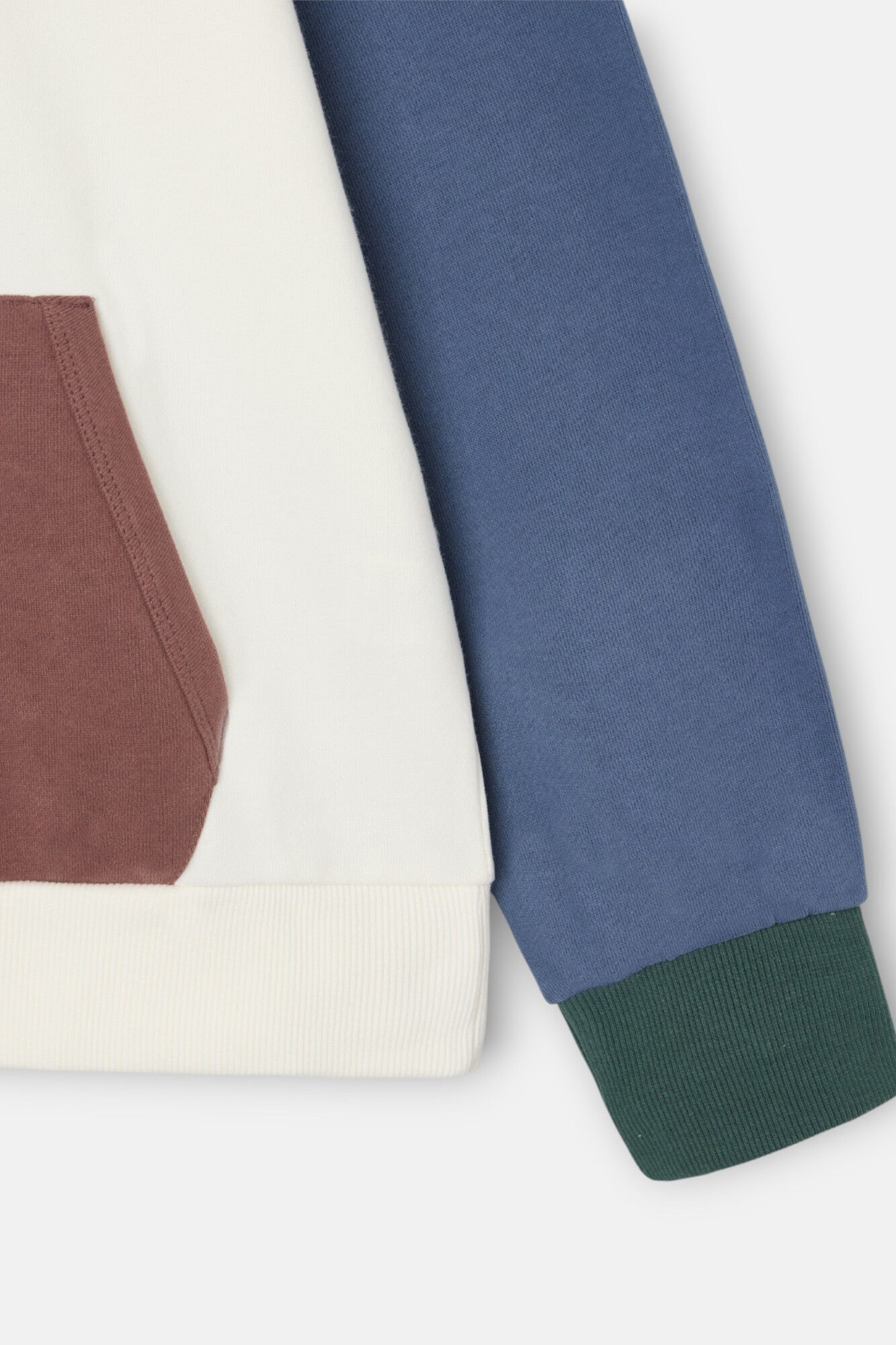 Silbon Sweatshirt com fecho-&eacute;clair pela meia Ecru