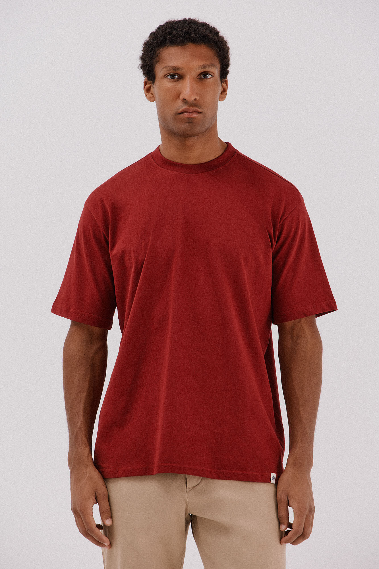 Cortefiel Basic T-shirt Coral