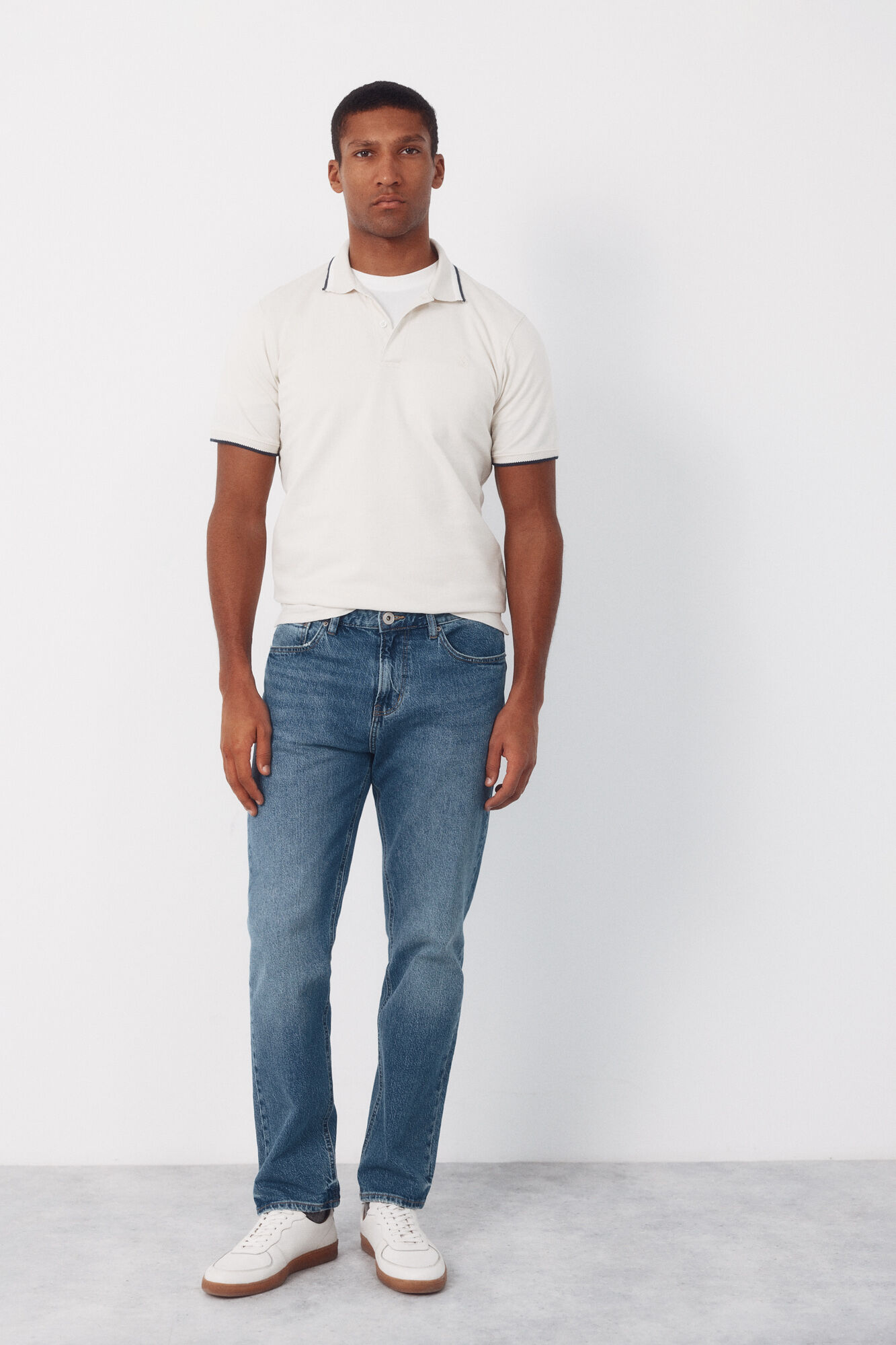 Cortefiel Fantasy neck structure polo shirt