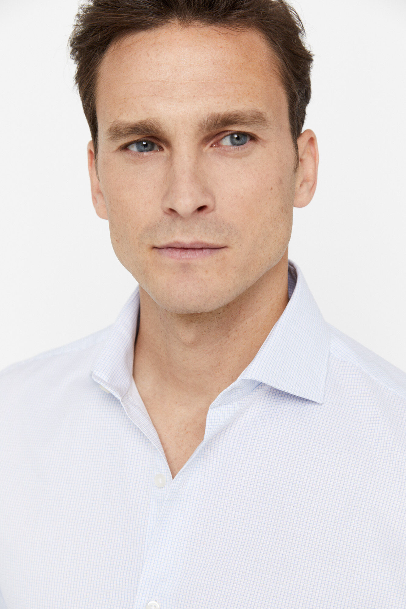 Cortefiel Easy-iron structure dress shirt Blue