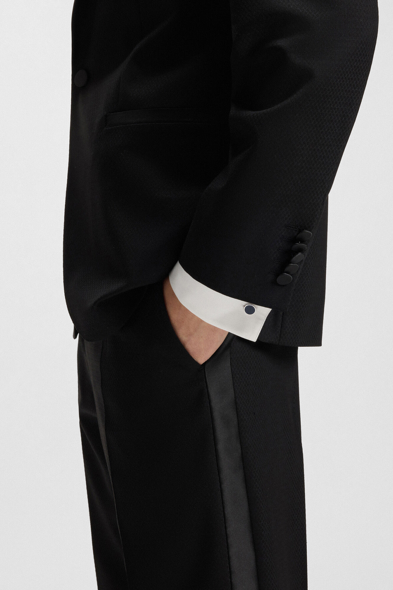 HUGO Gemelos de forma redonda Azul marino