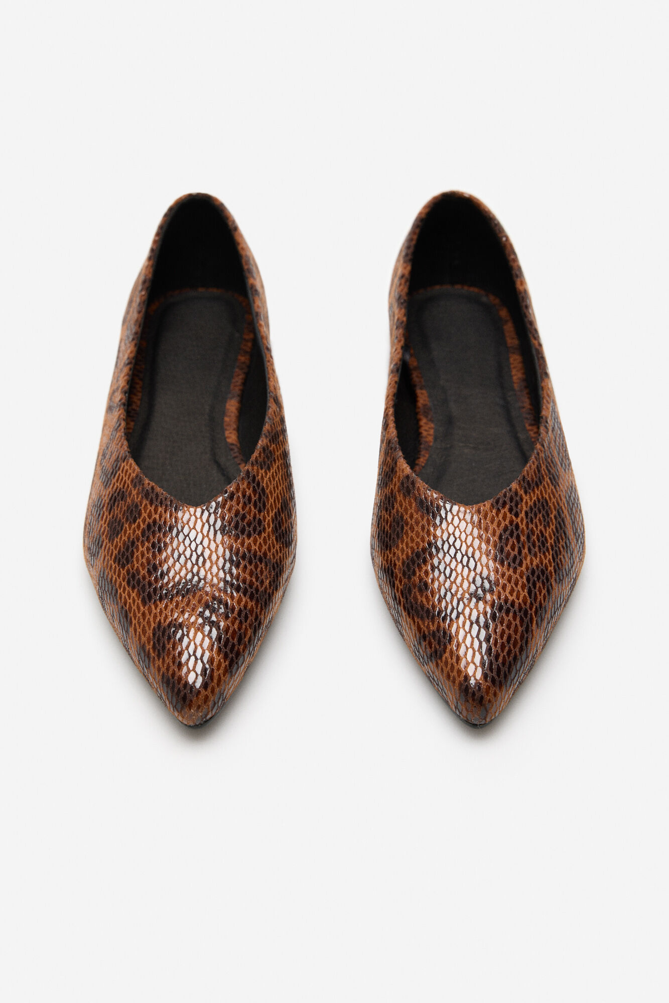 Cortefiel Bailarina leopardo Estampado marr&oacute;n