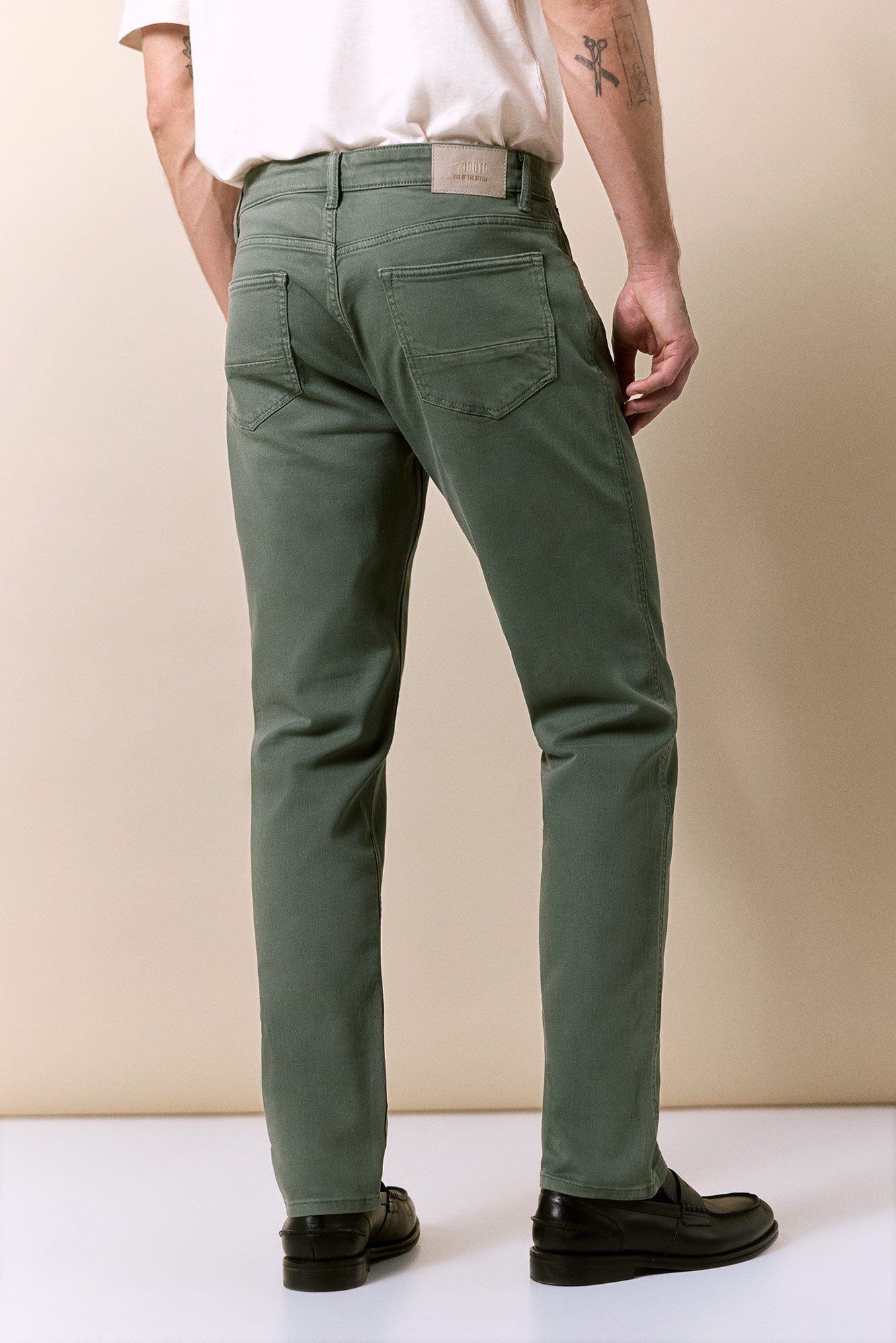 OOTO Cal&ccedil;as de 5 bolsos slim coloridas Verde