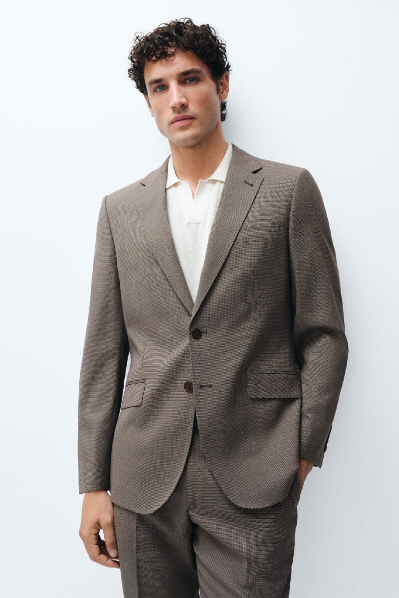 Cortefiel Mole eye bird's eye blazer