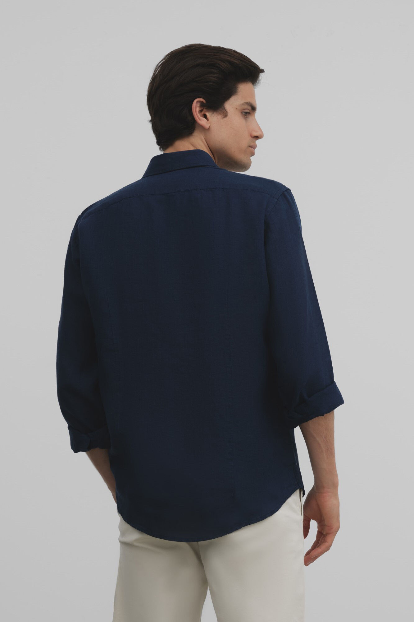 Silbon Camisa sport linen Azul