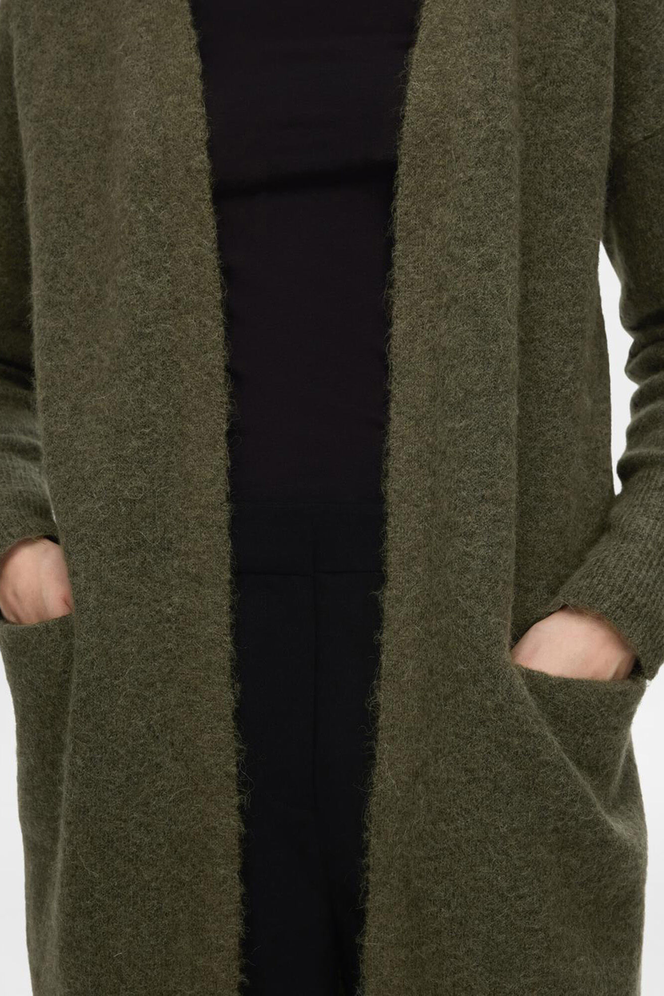 Selected Cardigan longo de alpaca Verde