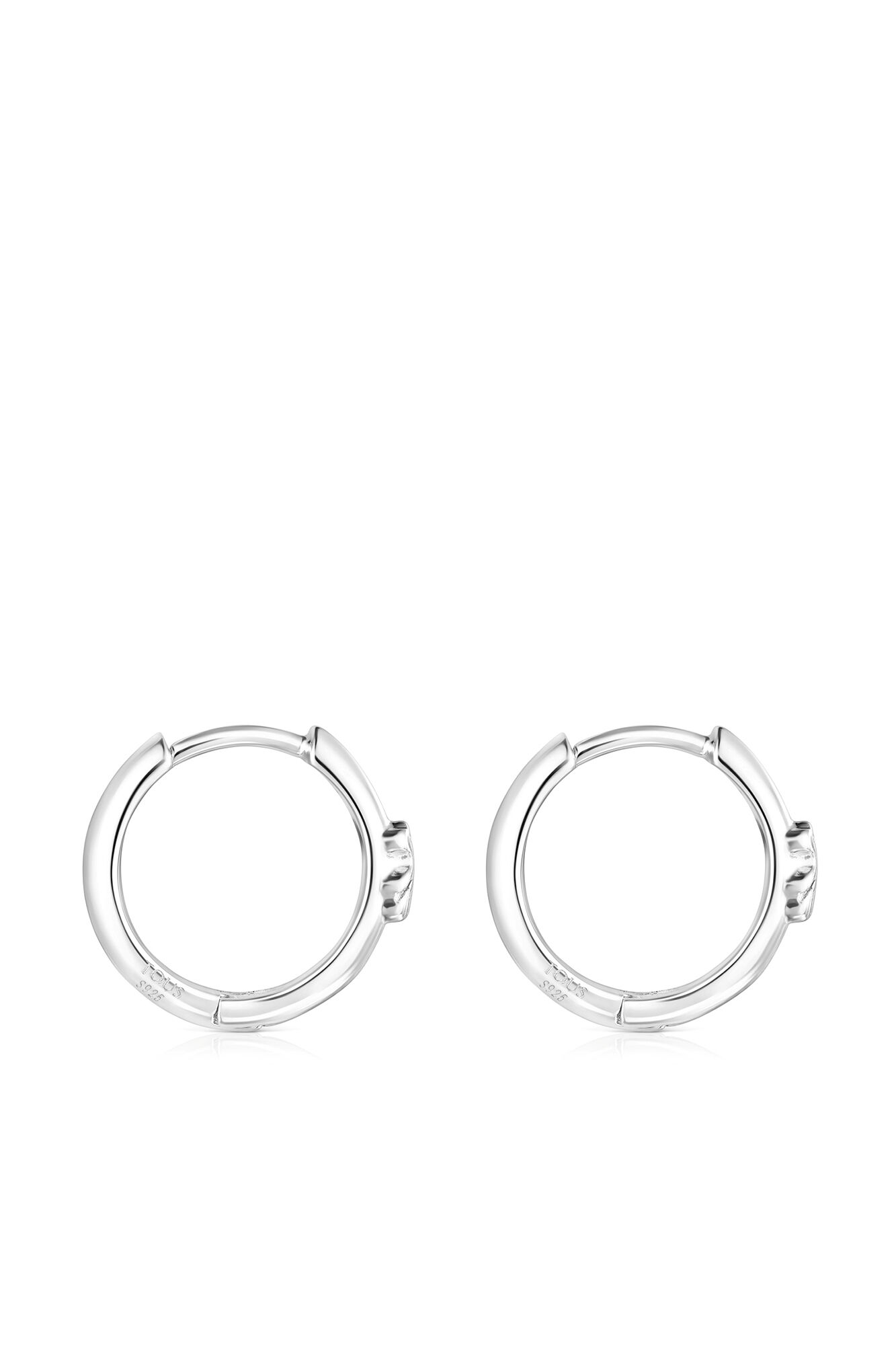 Tous Pendientes aro oso de plata TOUS Basics Gris