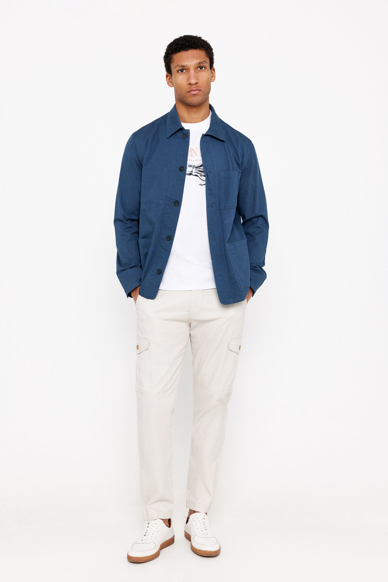 Cortefiel Squid graphic T-shirt White