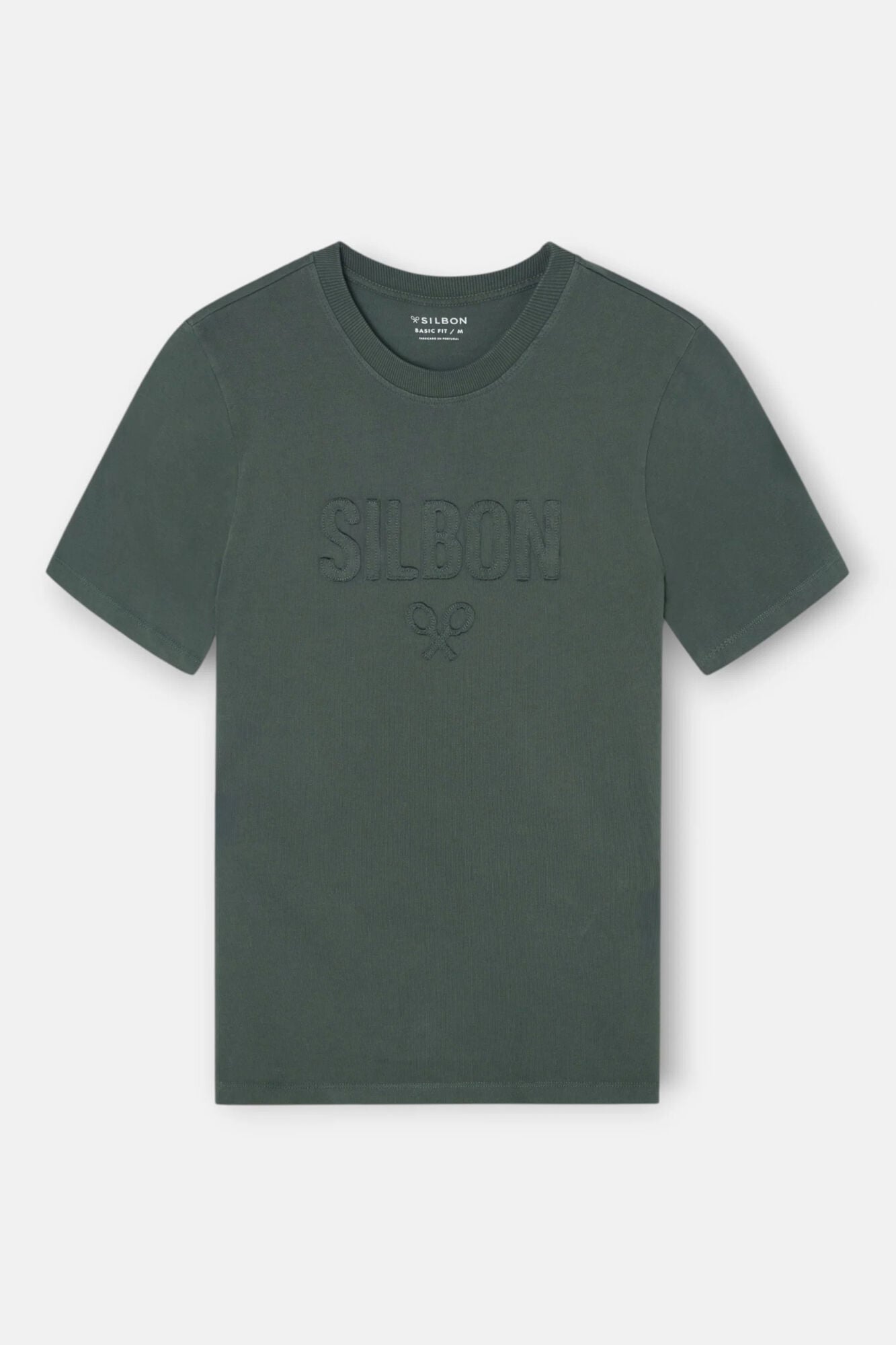 Silbon T-shirt Silbon patch tom sobre tom Verde